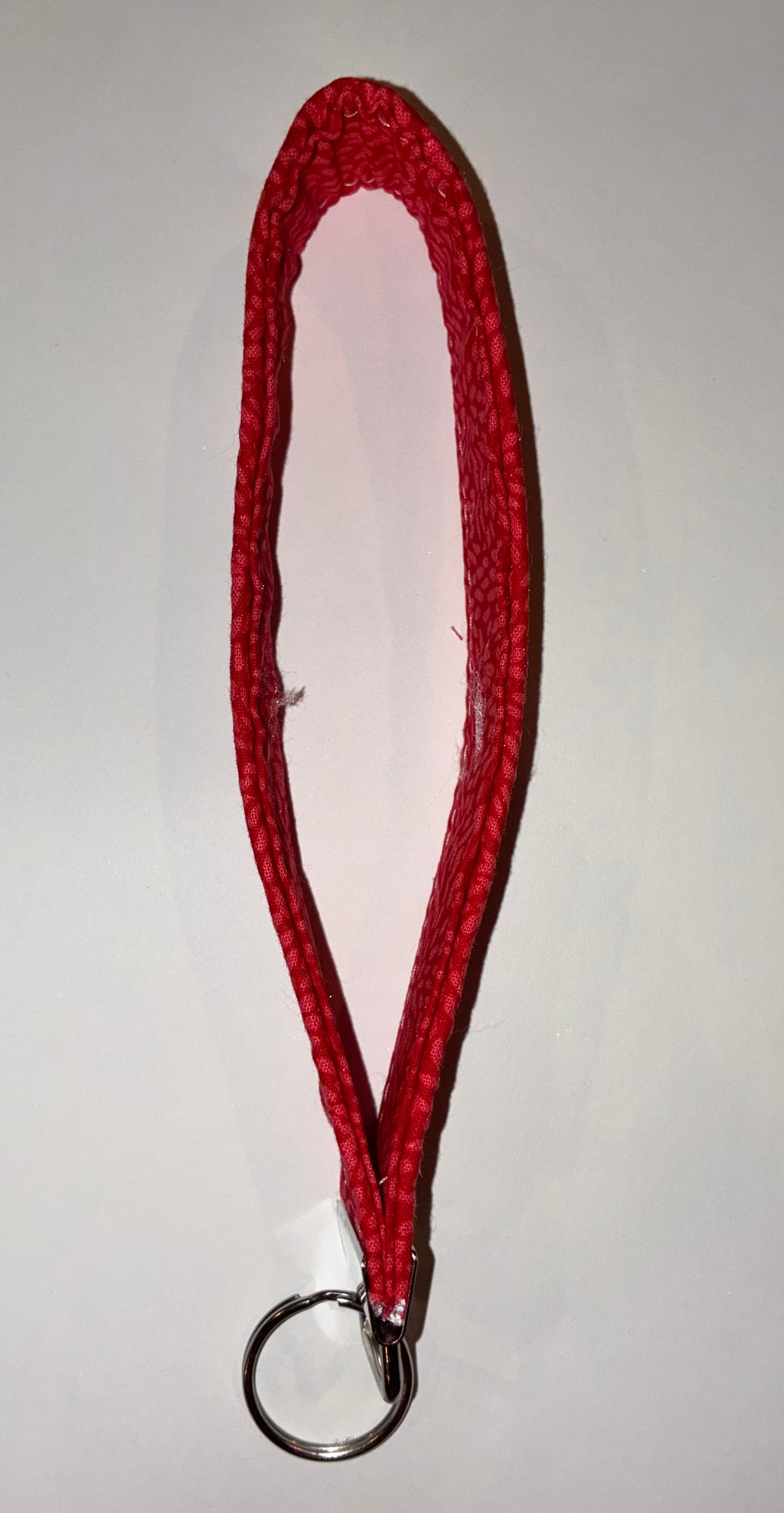 Red floral design wristlet keychain