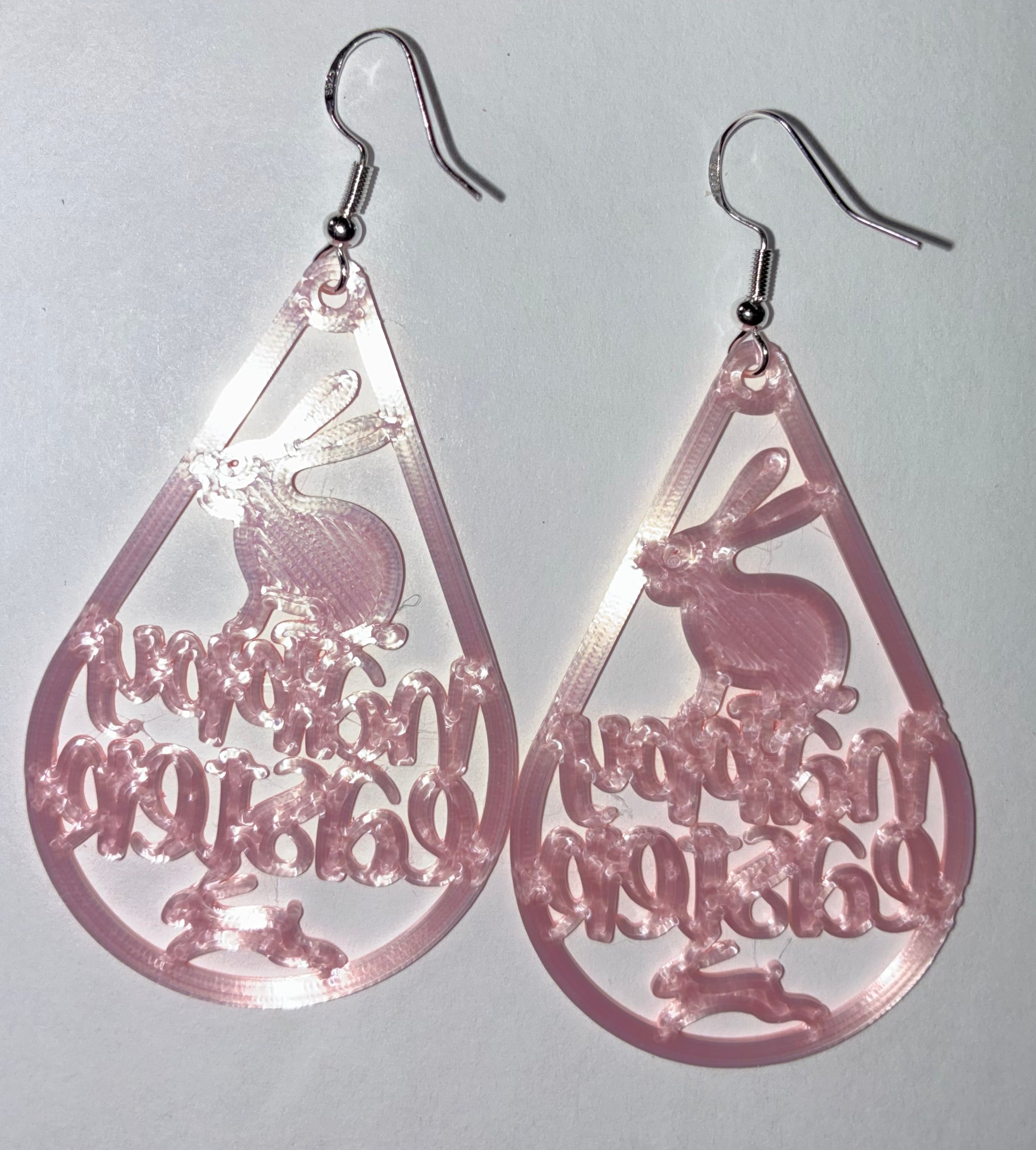 Easter Earrings 🐰 - Happy Easter Bunny Silk