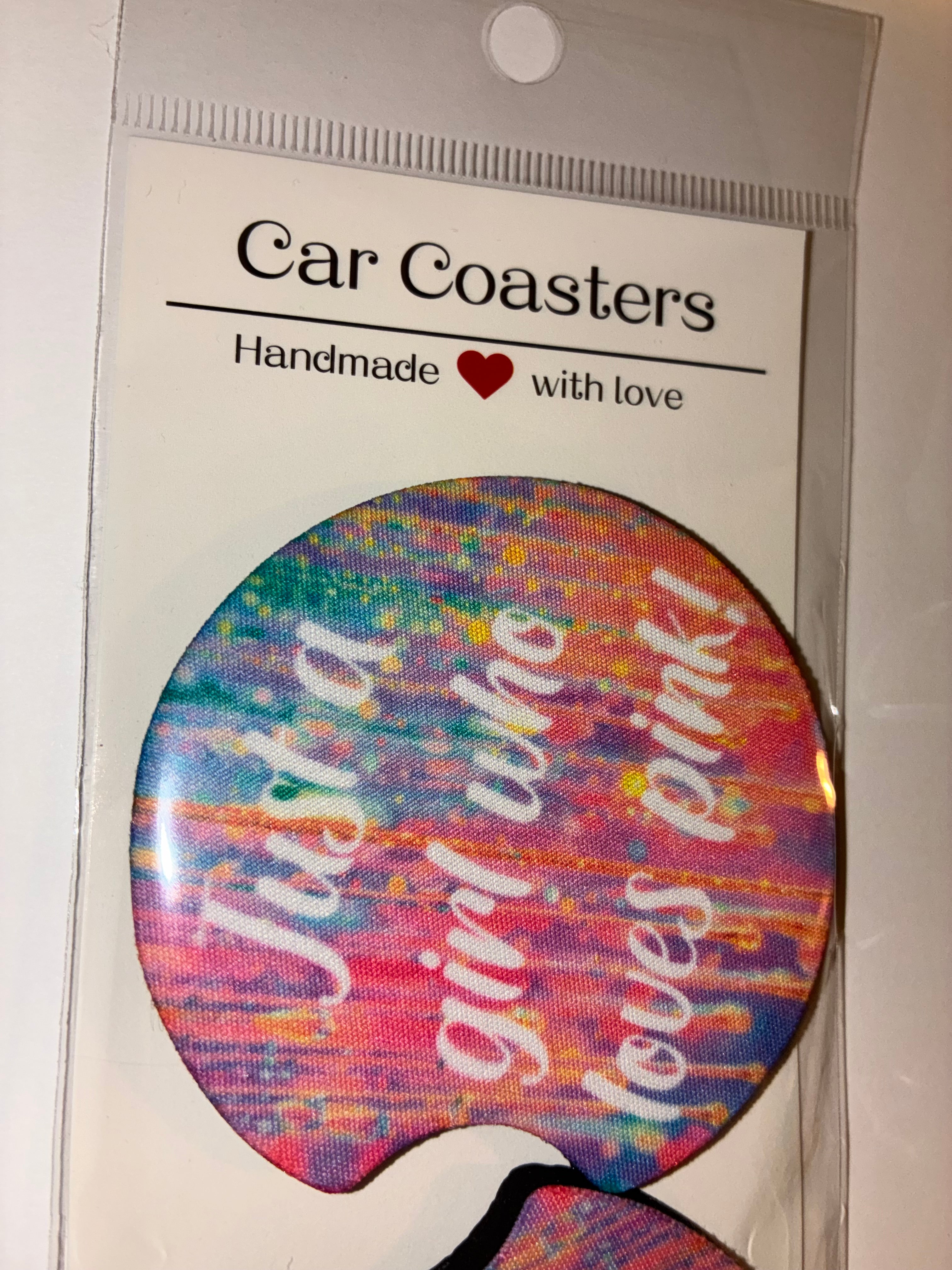 Girl who loves pink car coasters