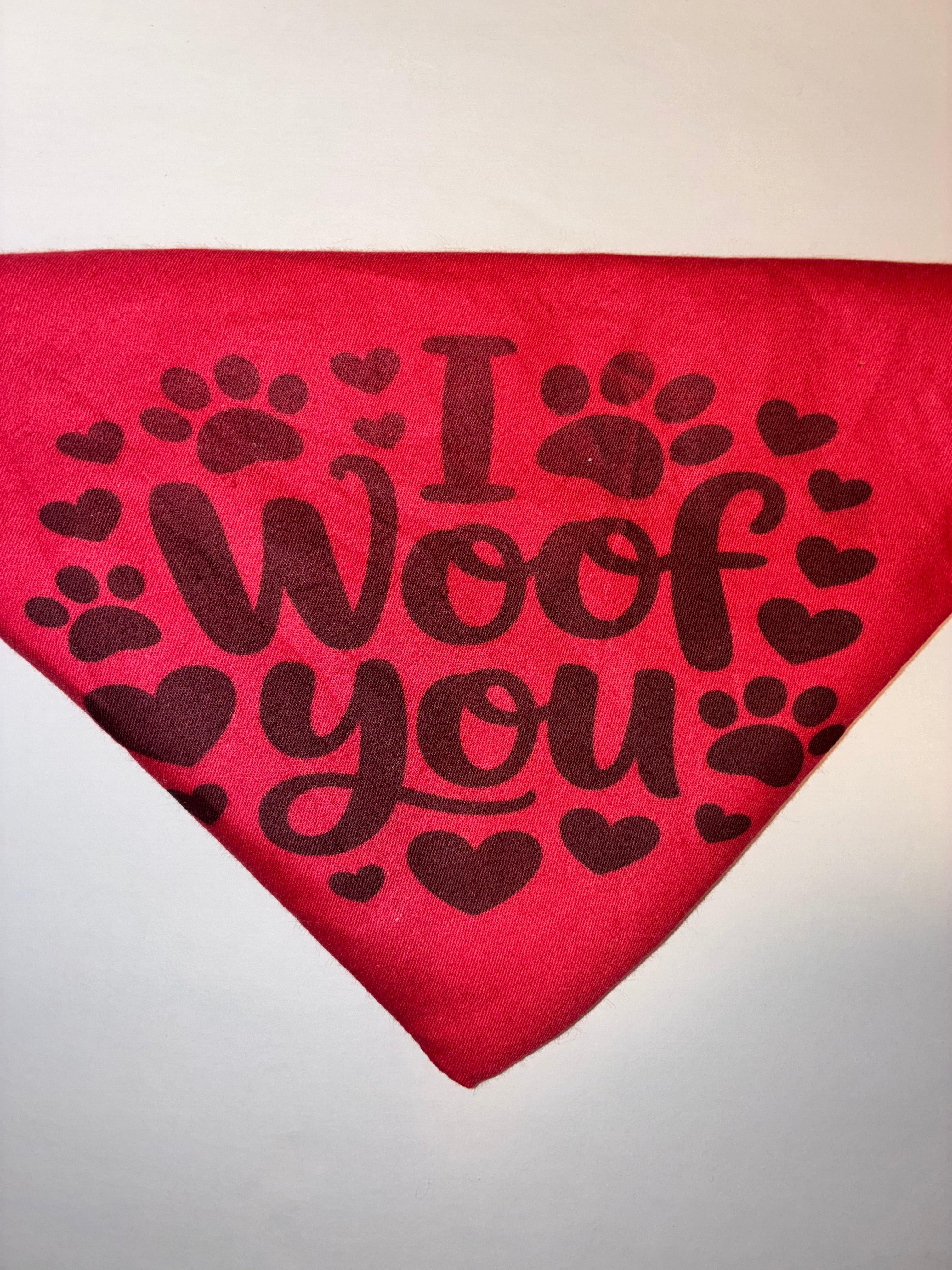 ‘I Woof You’ Pet Bandana