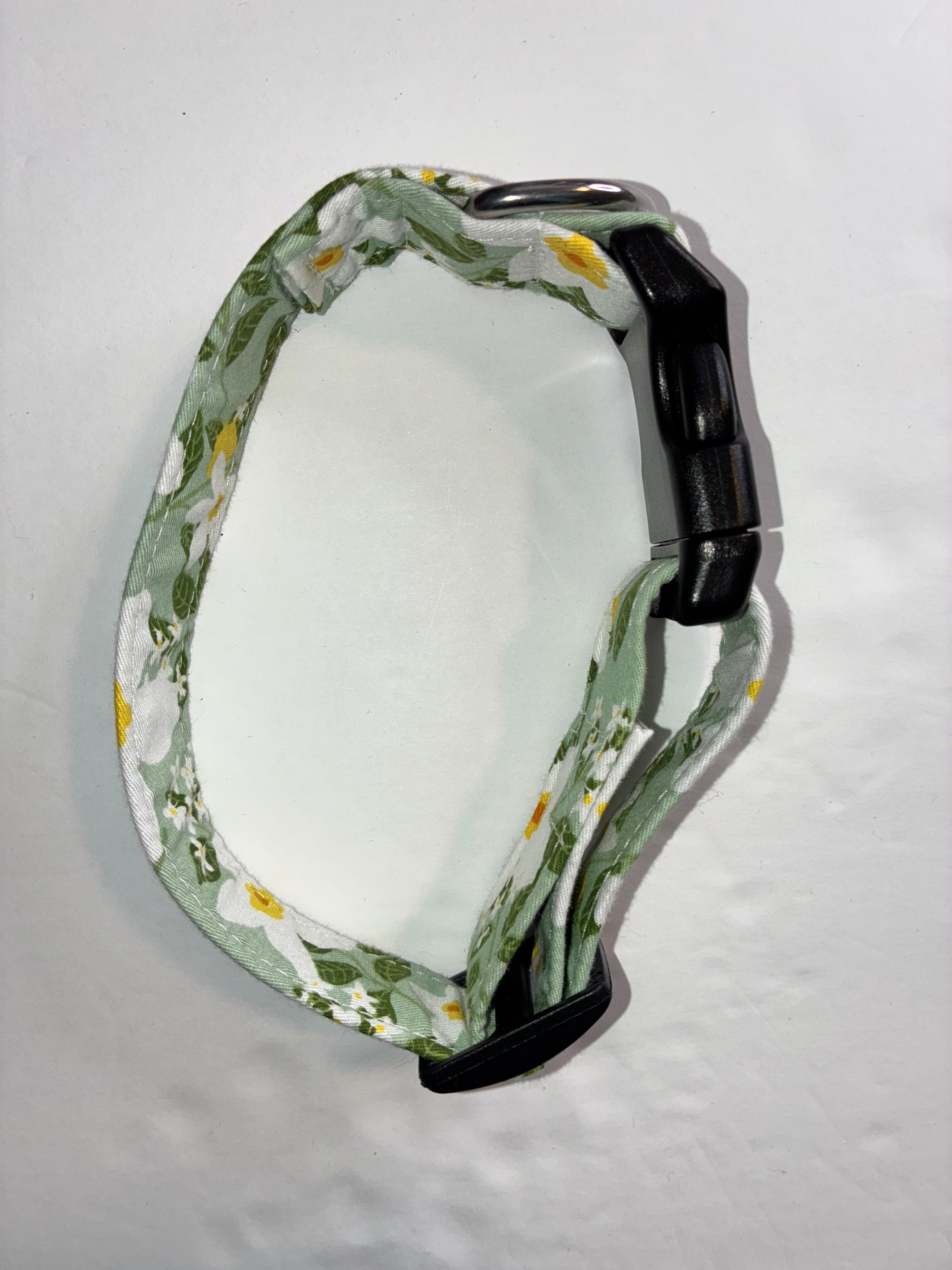 Green Flower Small Pet Collar