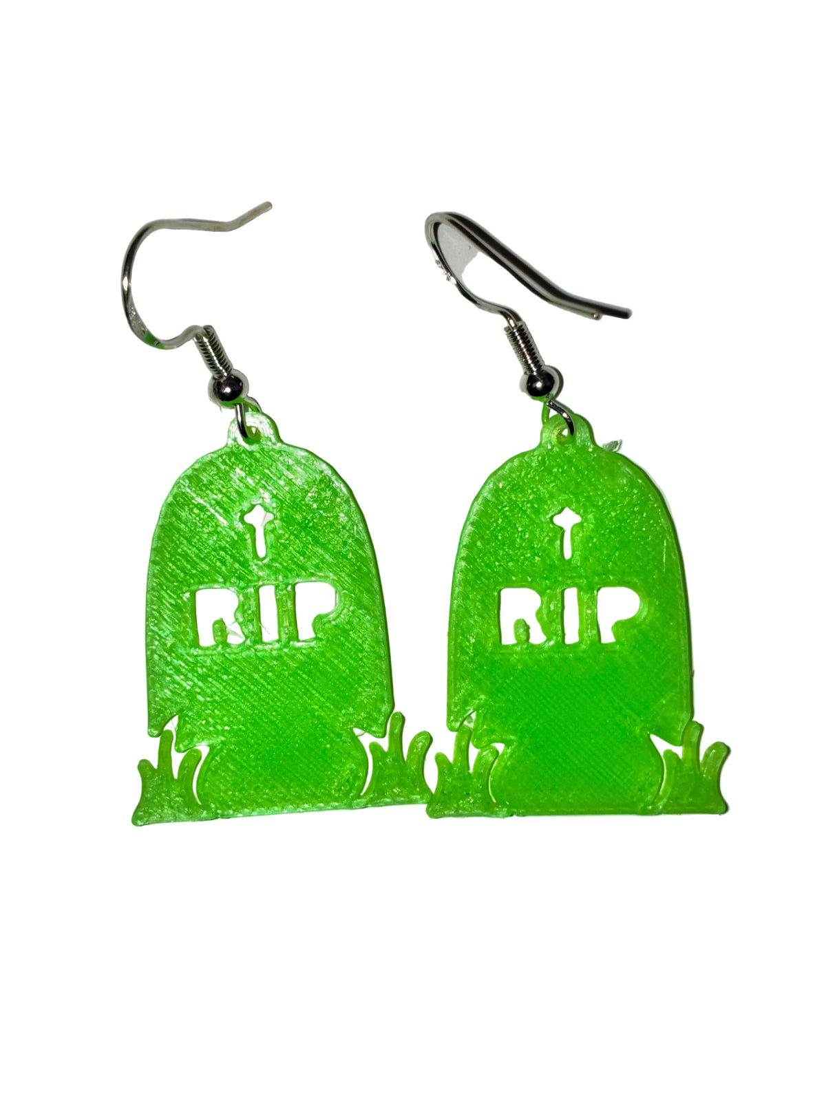 🎃 Glow-in-the-Dark Halloween Earrings - Grave 👻✨