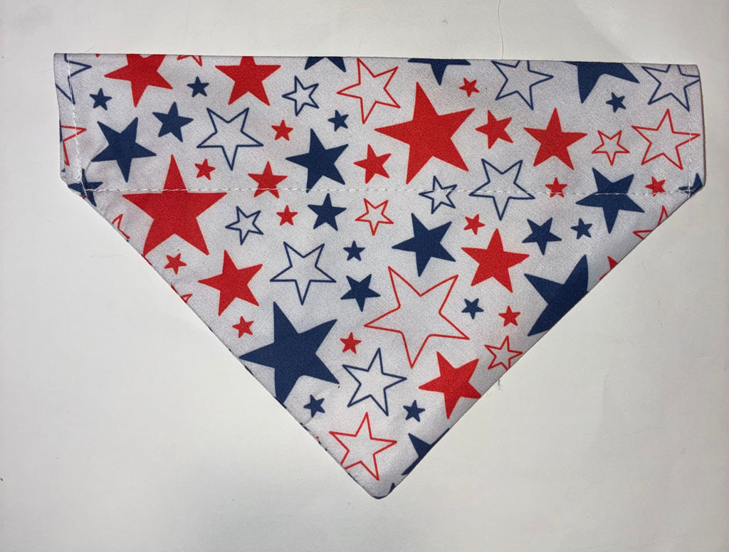 Red, White and Blue Stars Pet Bandana - Size Medium