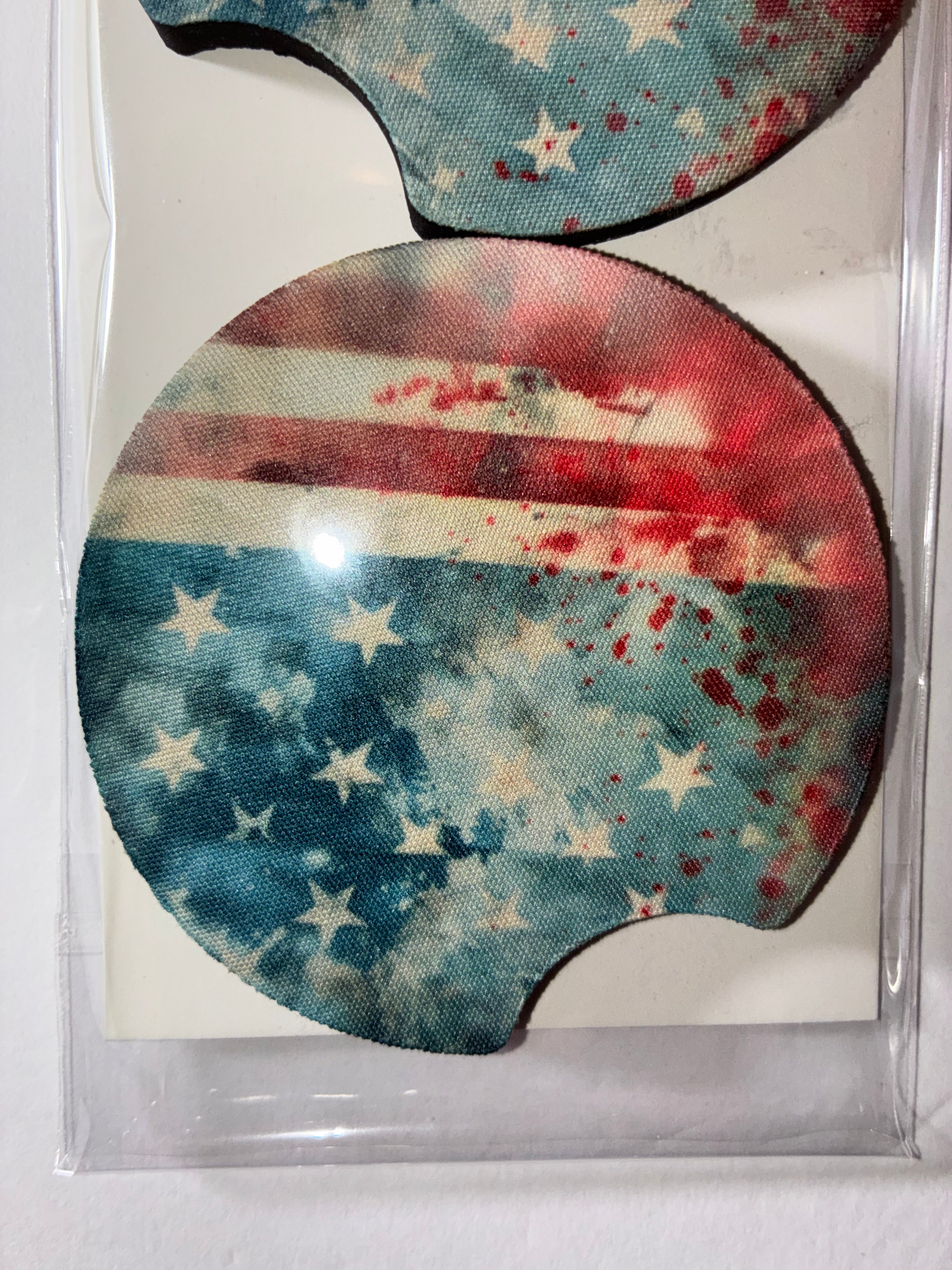 American Flag car coasters