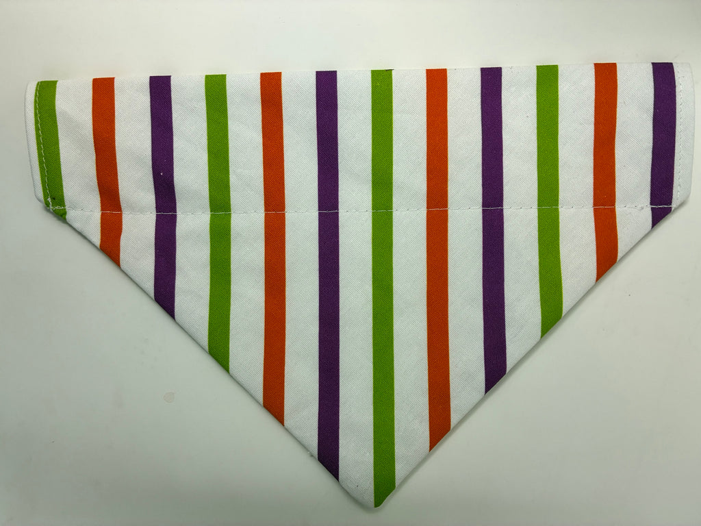 Halloween Stripes Pet Bandana - Size Medium