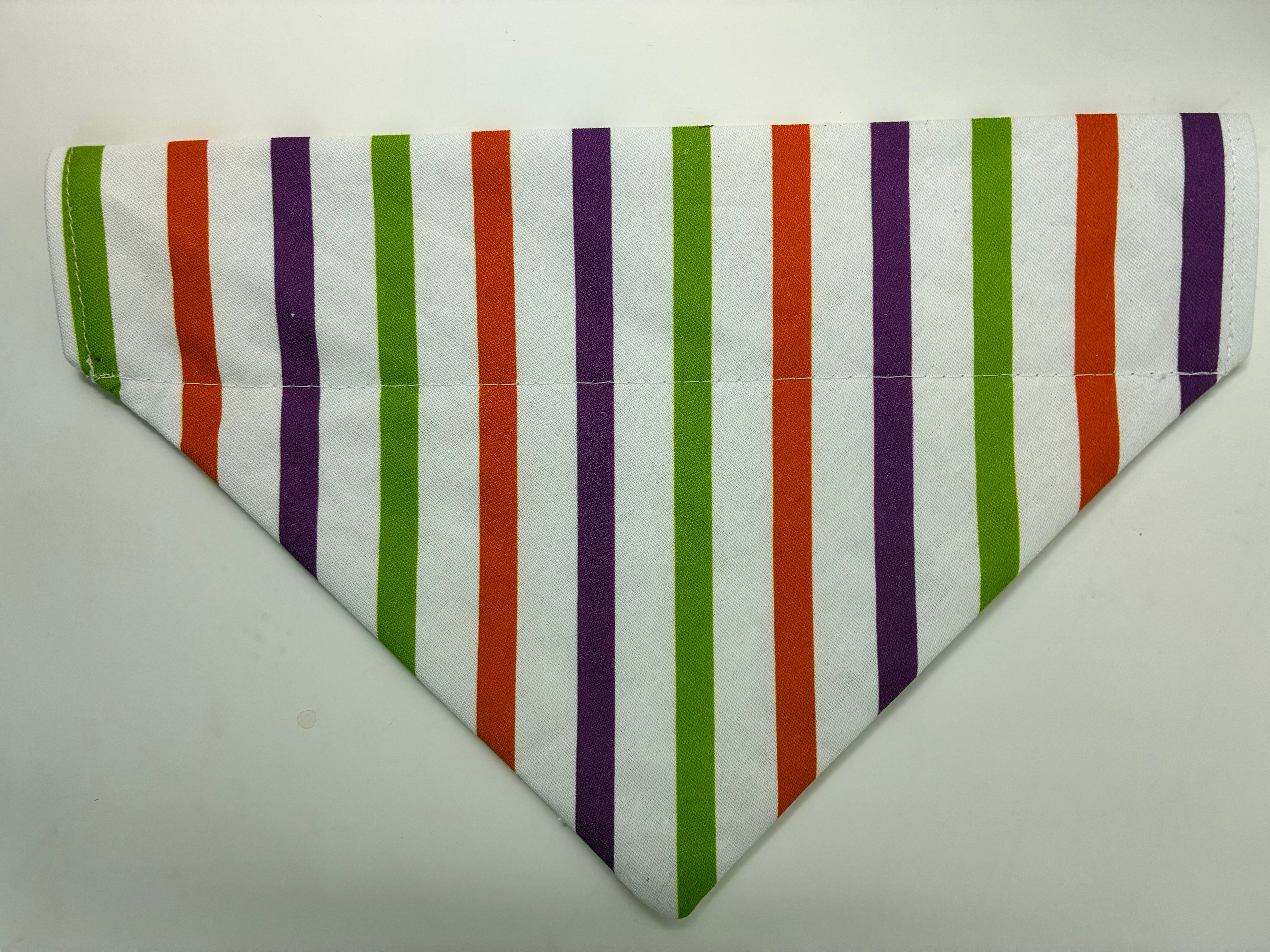 Halloween Stripes Pet Bandana - Size Medium
