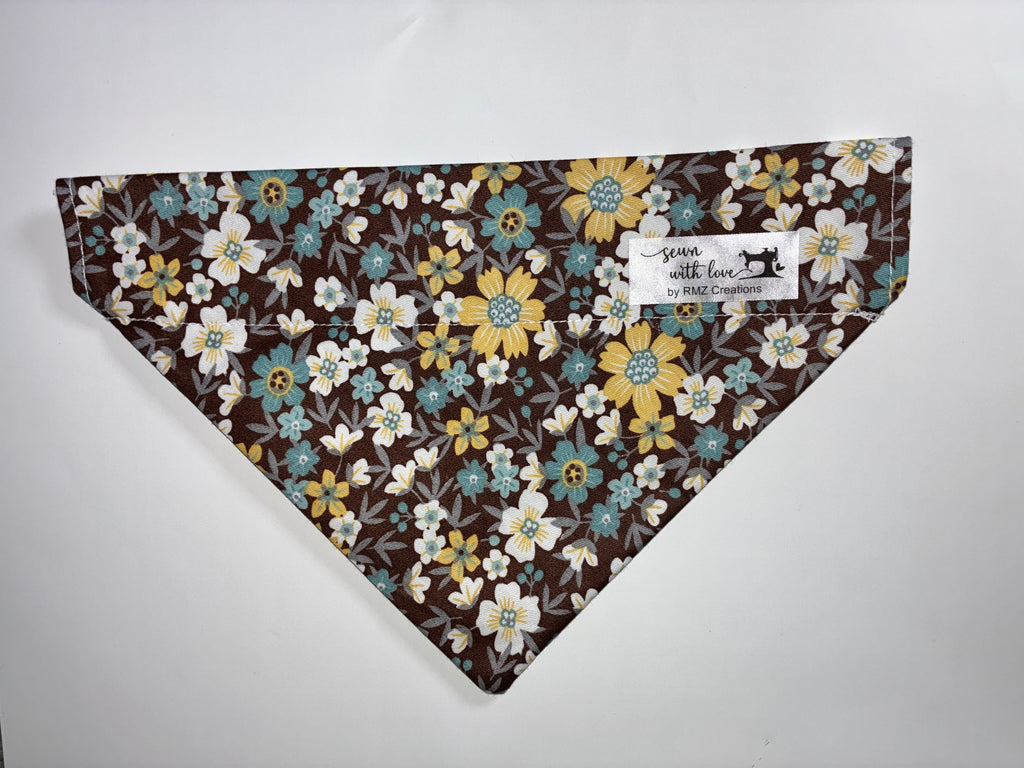 Summer Floral Pet Bandanas - Size Medium