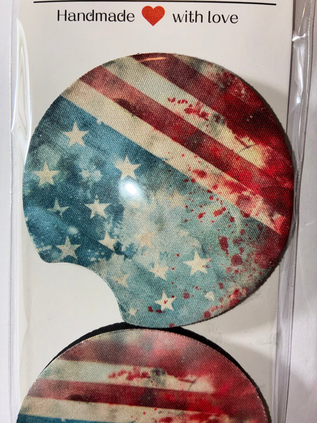 American Flag car coasters