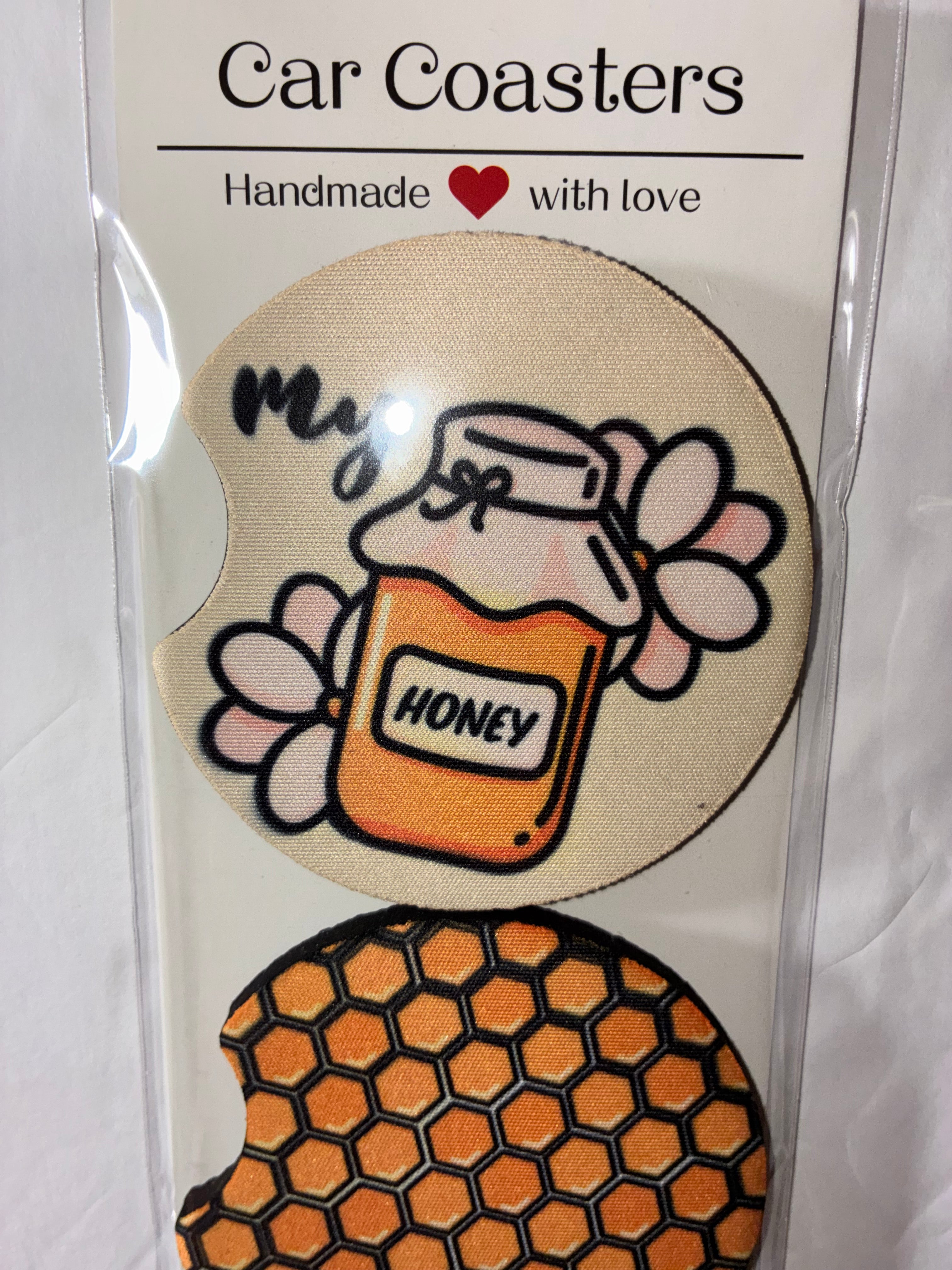 Bee #3 car coasters