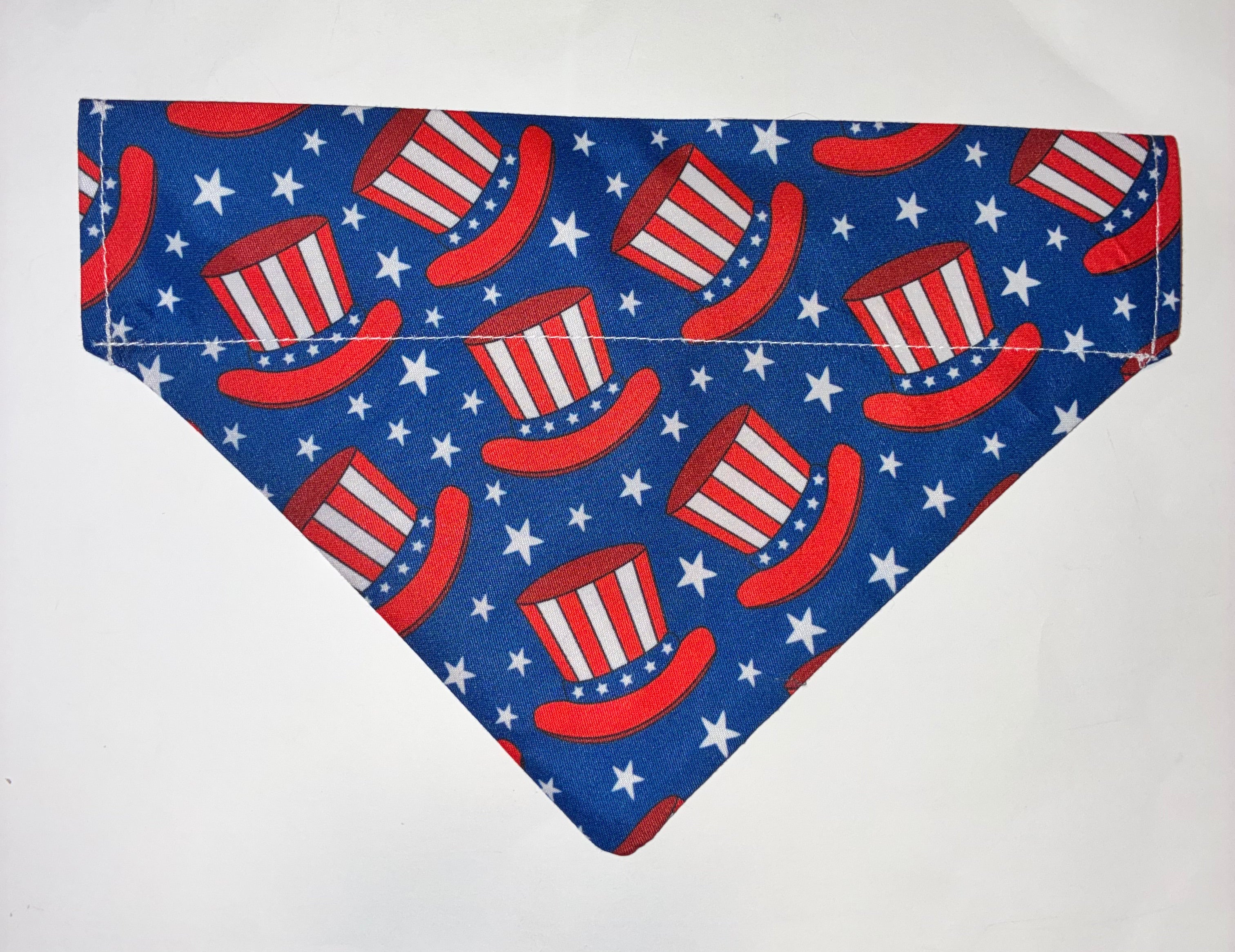 Blue Top Hat Pet Bandana - Size Medium