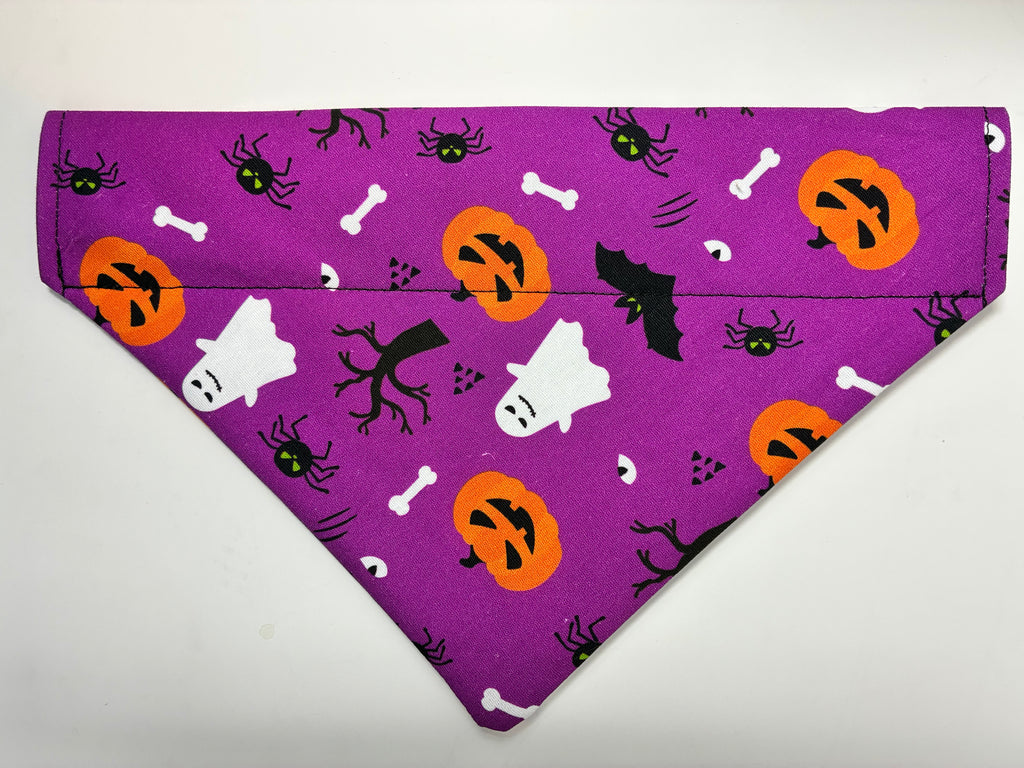 Purple Halloween Pet Bandana - Size Medium