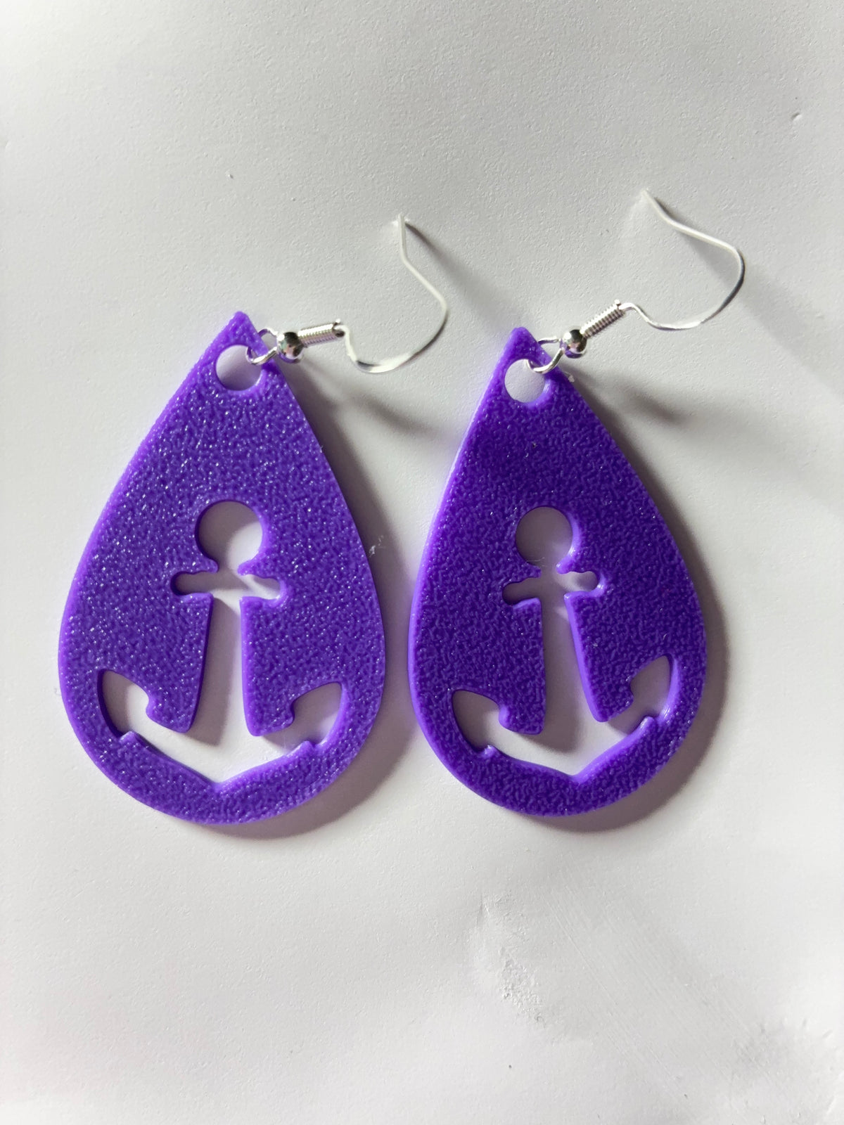 Glitter Purple Summer Earrings