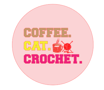 "Coffee. Cat. Crochet." Two-Pack Car Coasters Custom Colors