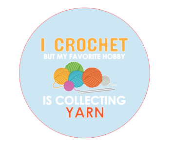 "My Favorite Hobby is Collecting Yarn" Two-Pack Car Coasters Custom Colors