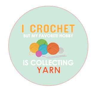 "My Favorite Hobby is Collecting Yarn" Two-Pack Car Coasters Custom Colors