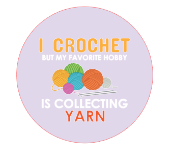 "My Favorite Hobby is Collecting Yarn" Two-Pack Car Coasters Custom Colors