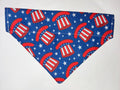 Blue Top Hat Pet Bandana - Size Medium
