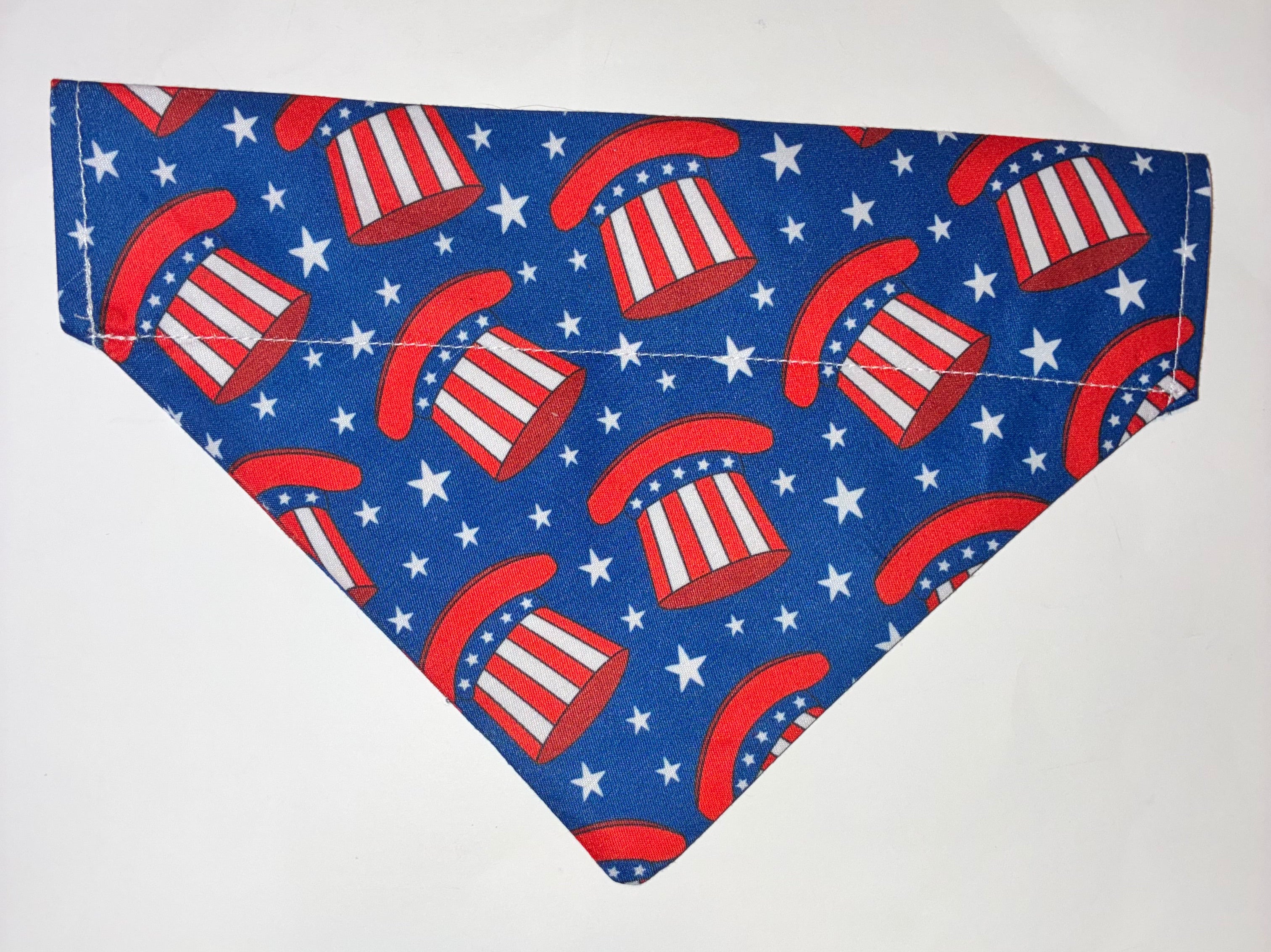 Blue Top Hat Pet Bandana - Size Medium