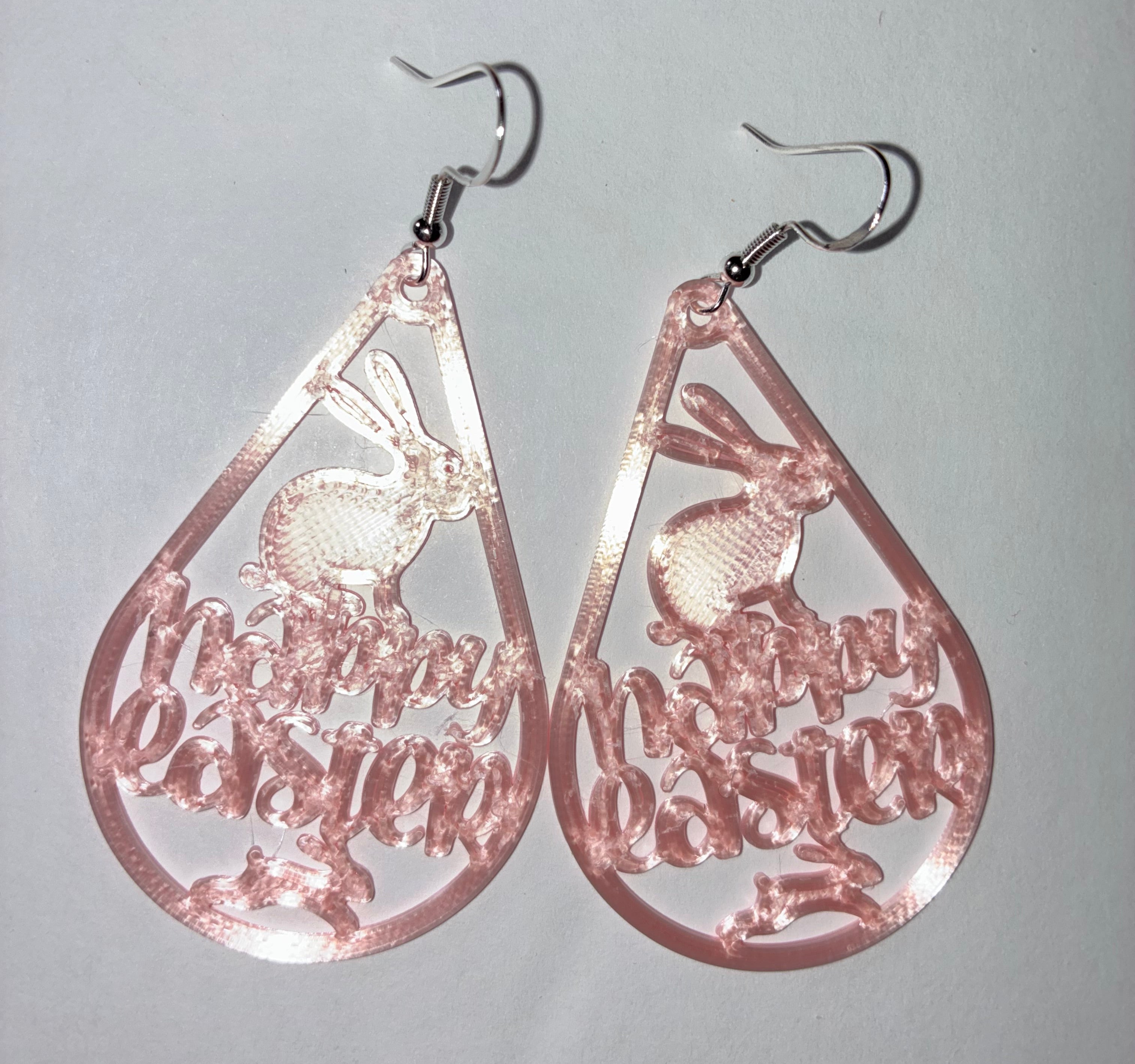 Easter Earrings 🐰 - Happy Easter Bunny Silk