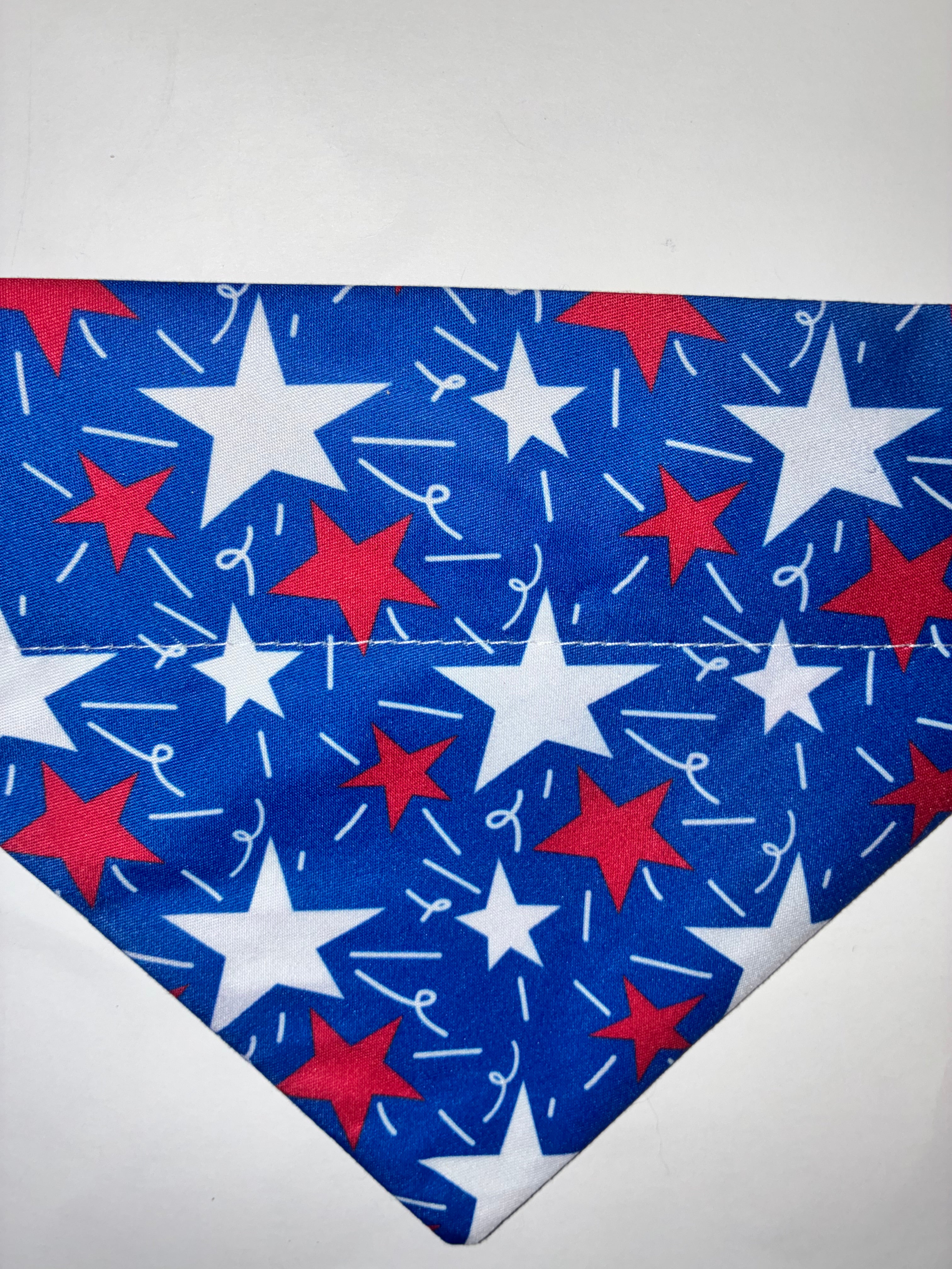 Blue with Stars Pet Bandana - Size Medium