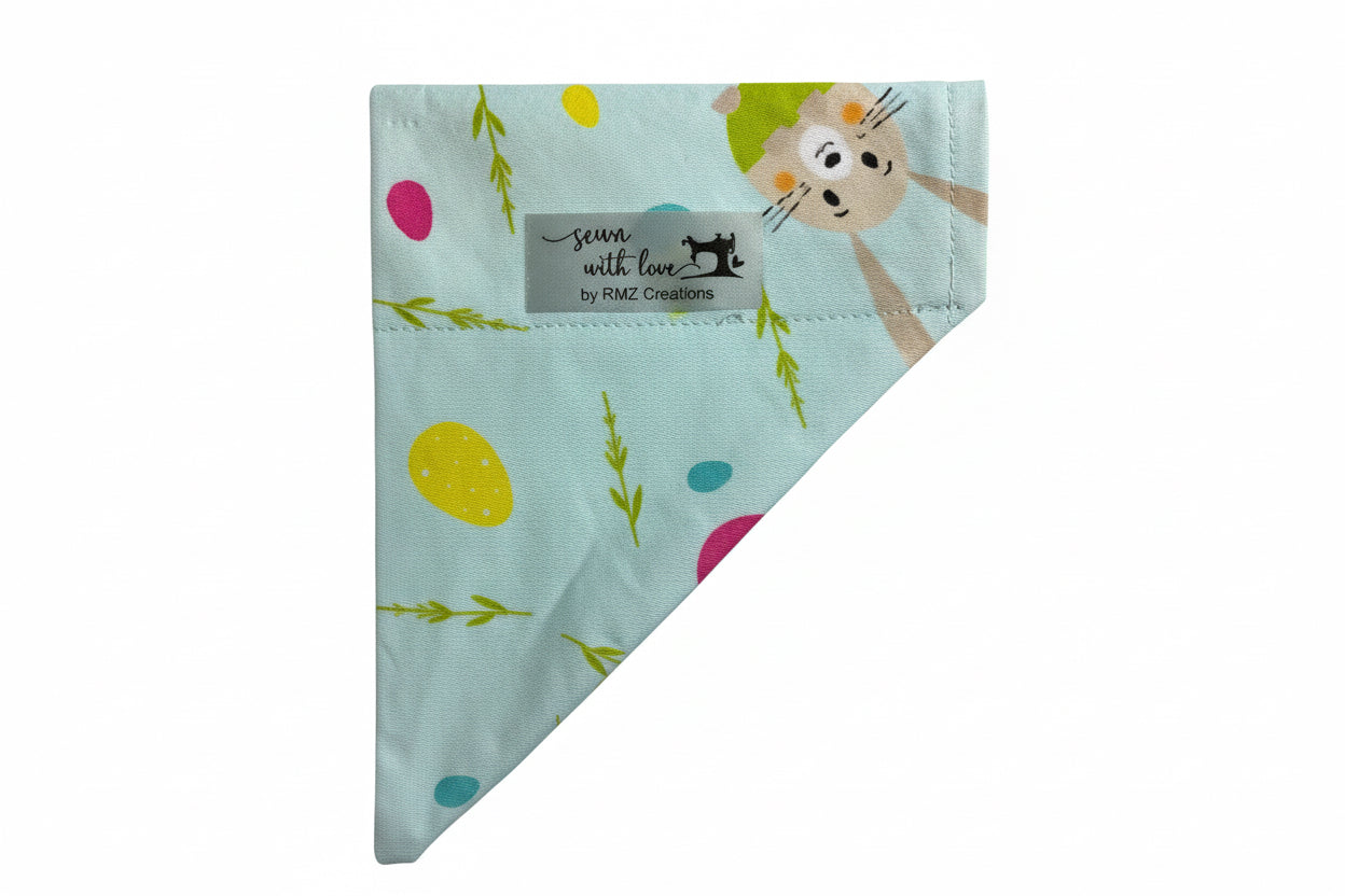 Easter Bunny and Egg Pet Bandana - Size Medium