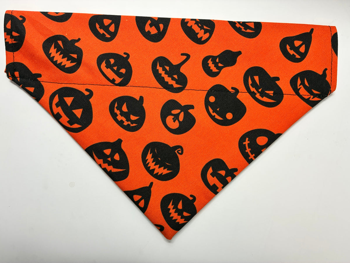 Orange Pumpkin Pet Bandana - Size Medium
