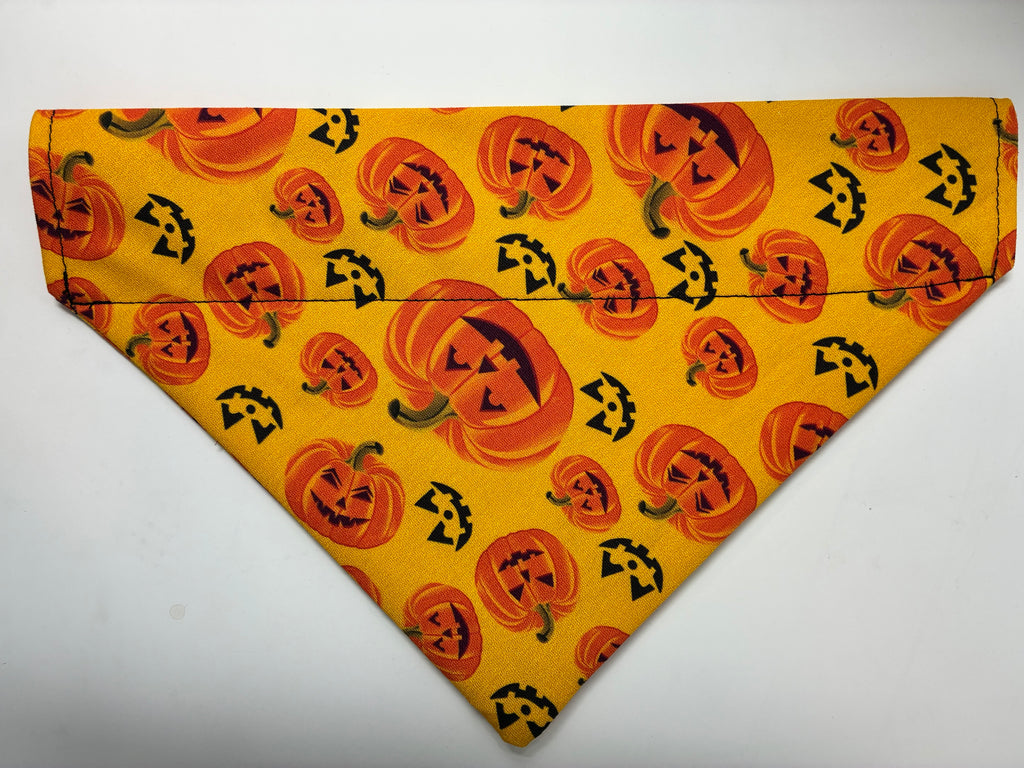 Yellow Pumpkin Pet Bandana - Size Medium