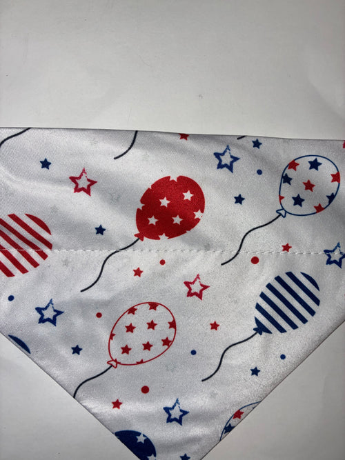 Balloon Patriotic Pet Bandana - Size Medium