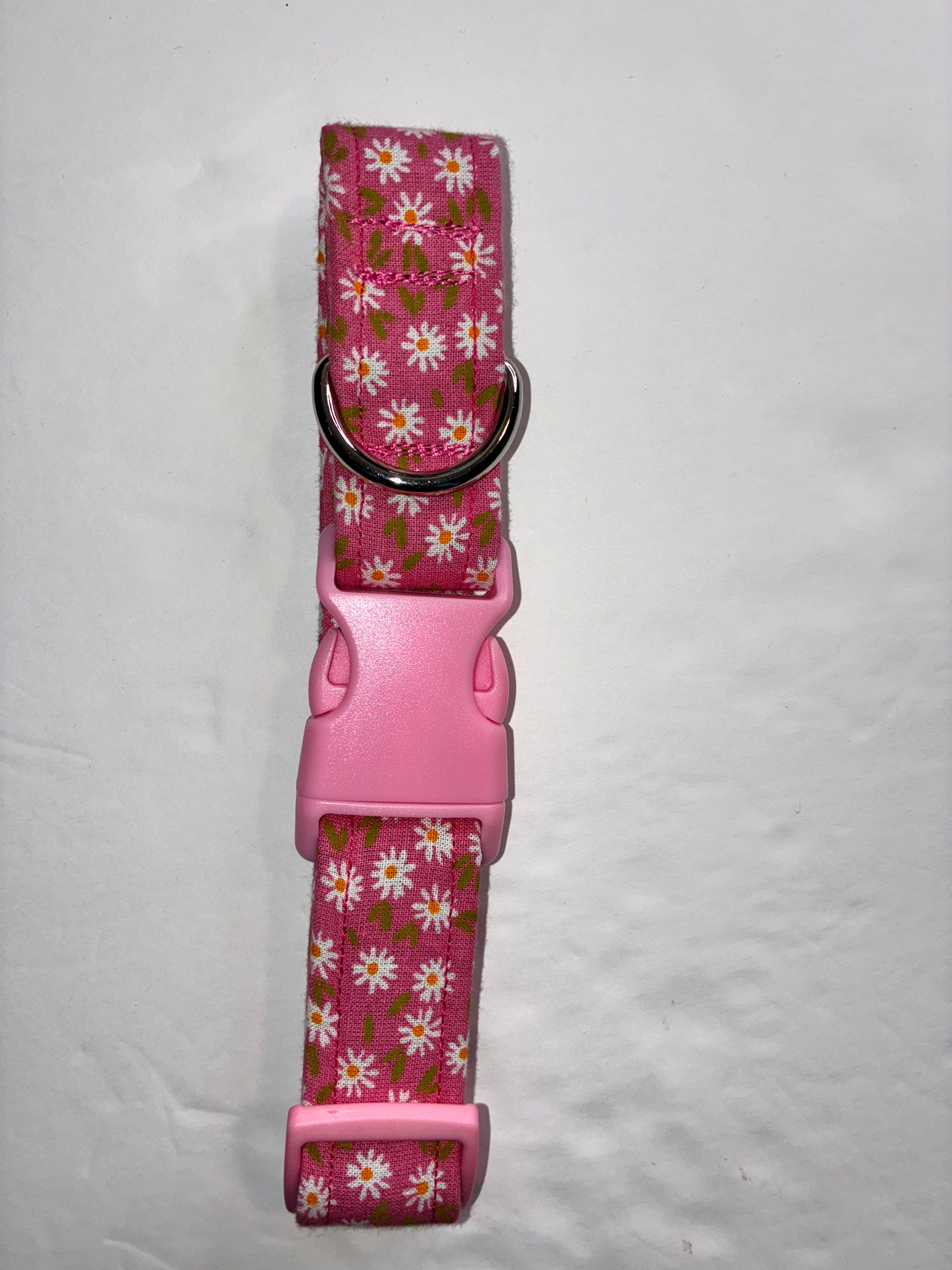 Pink Flower Small Pet Collar