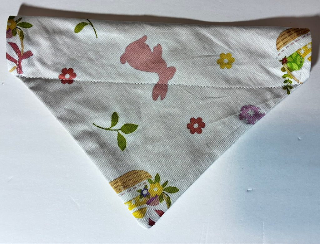 Floral Easter Pet Bandana - Size Medium