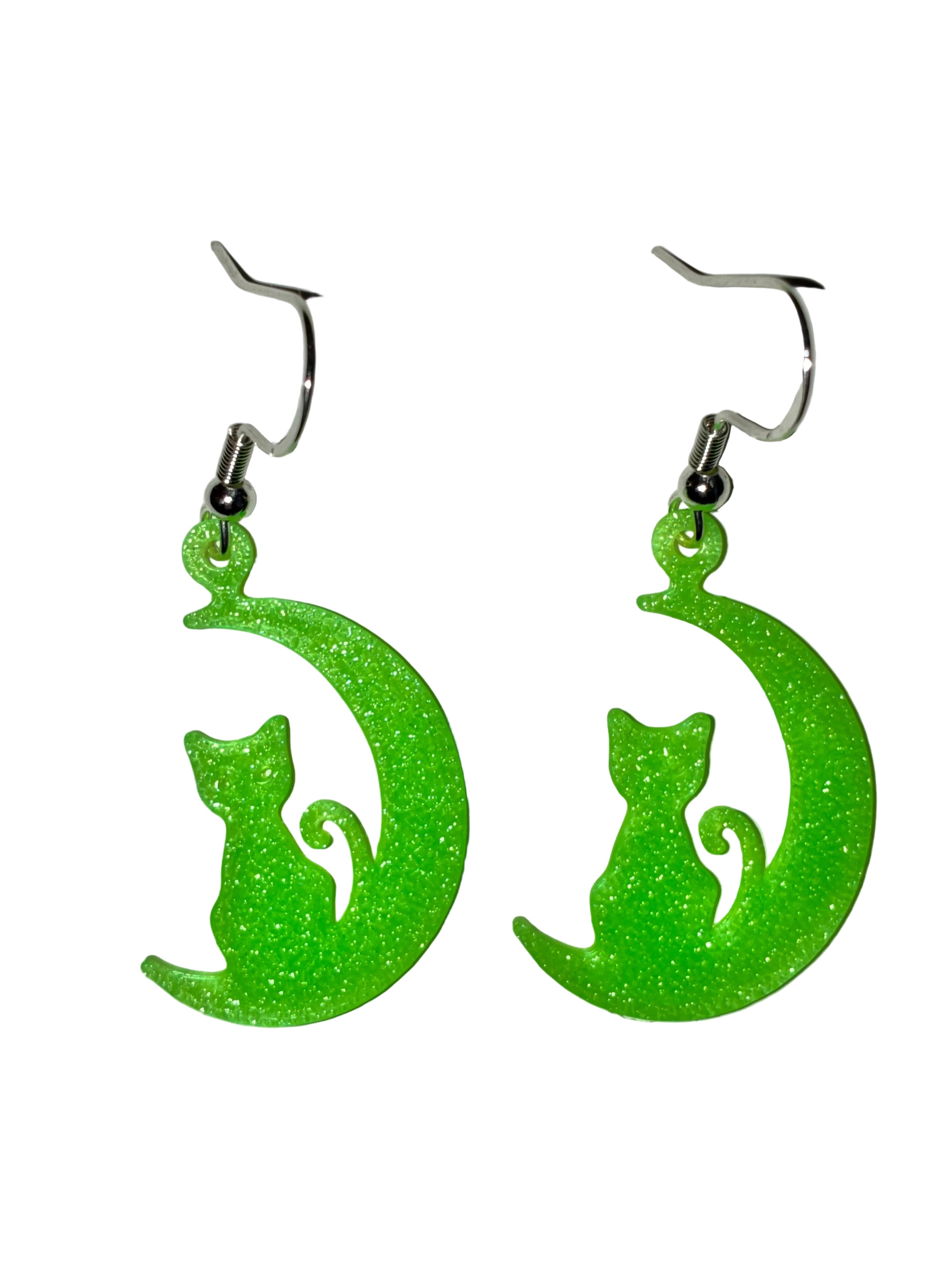 🎃 Glow-in-the-Dark Halloween Earrings - Cat 👻✨