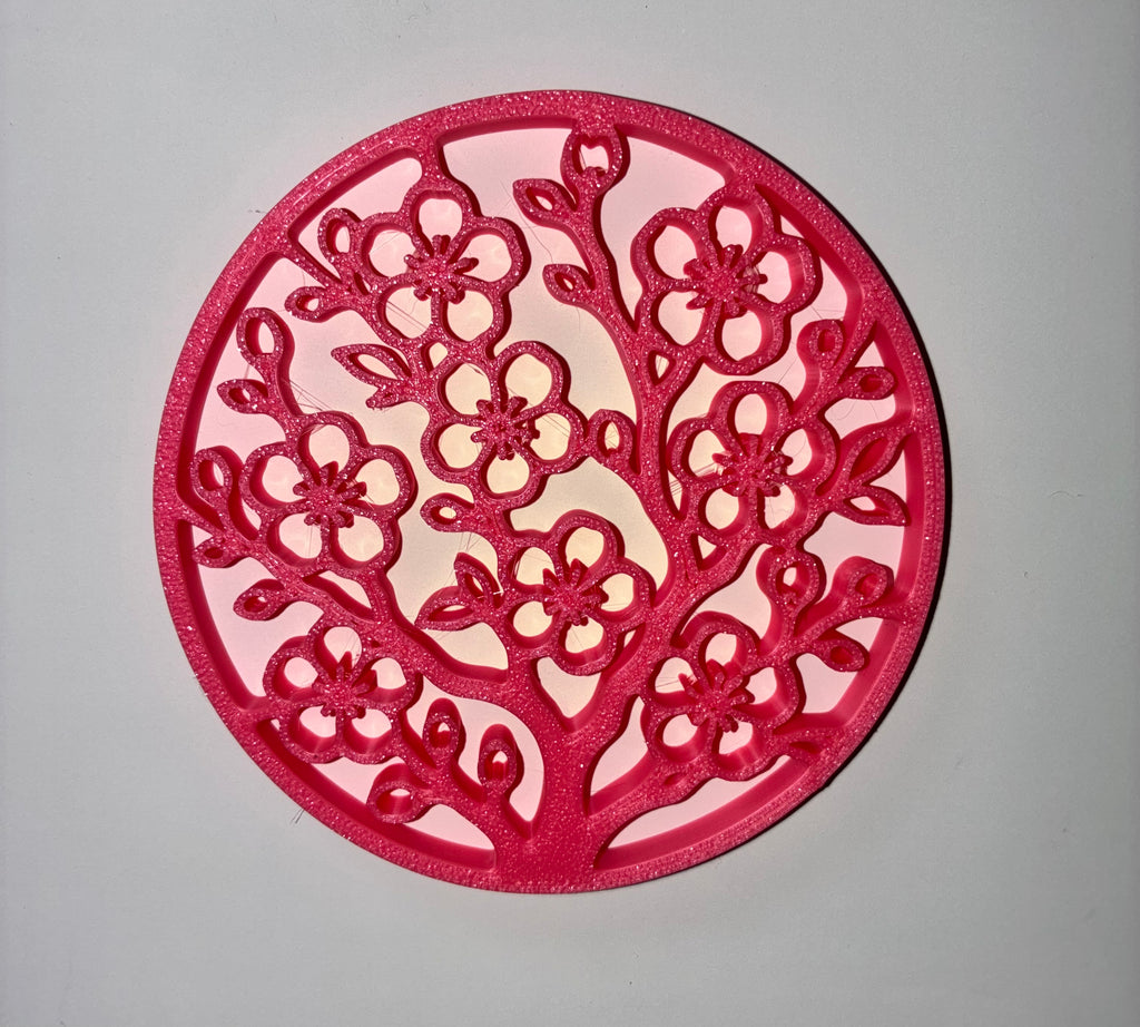 3-D Printed Floral Tree Coaster ￼