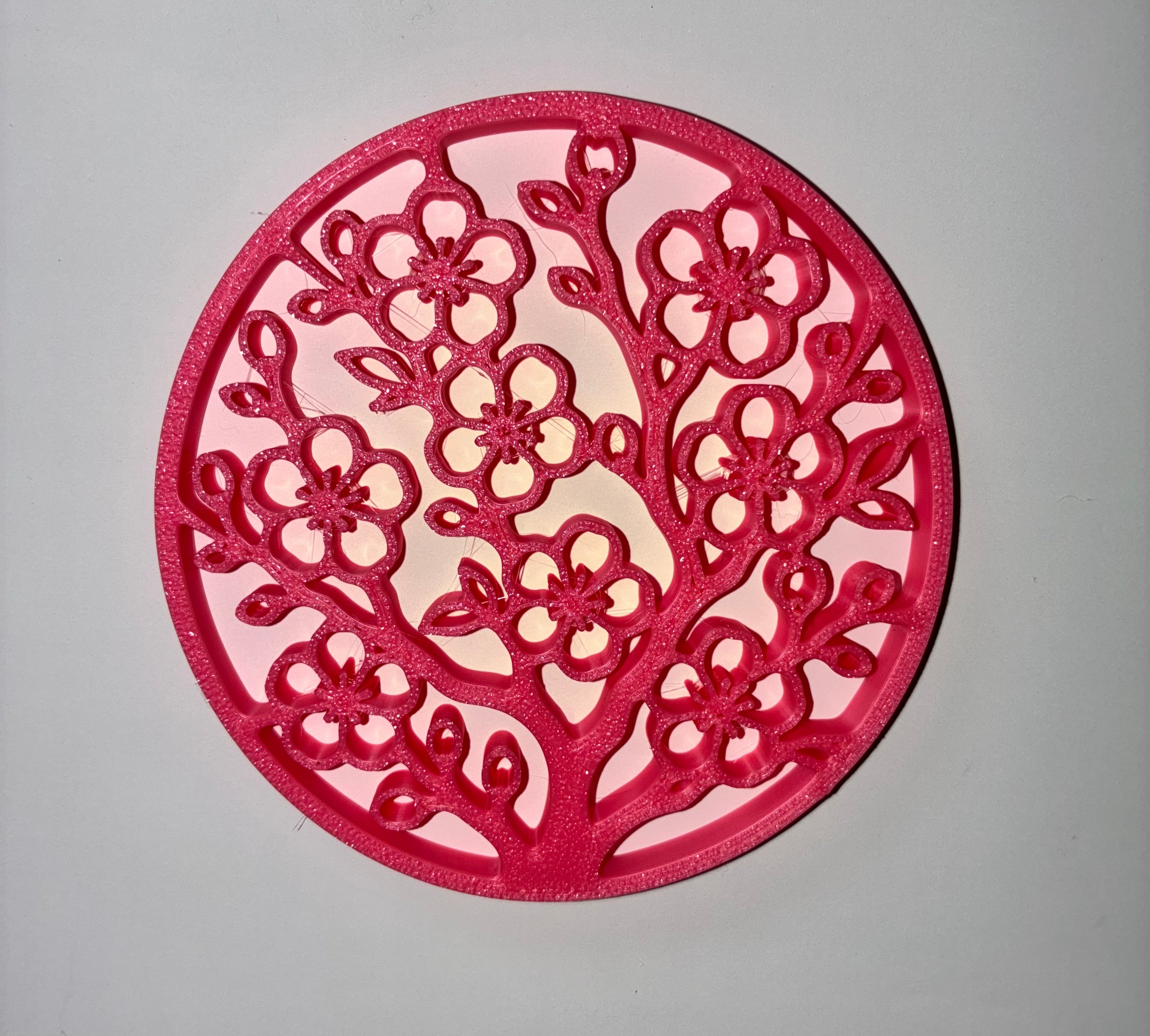 3-D Printed Floral Tree Coaster ￼