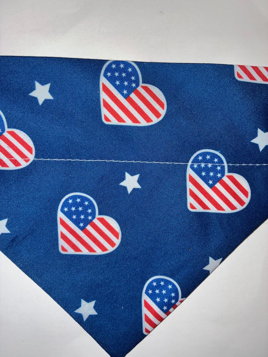 American Flag Hearts Pet Bandana - Size Medium