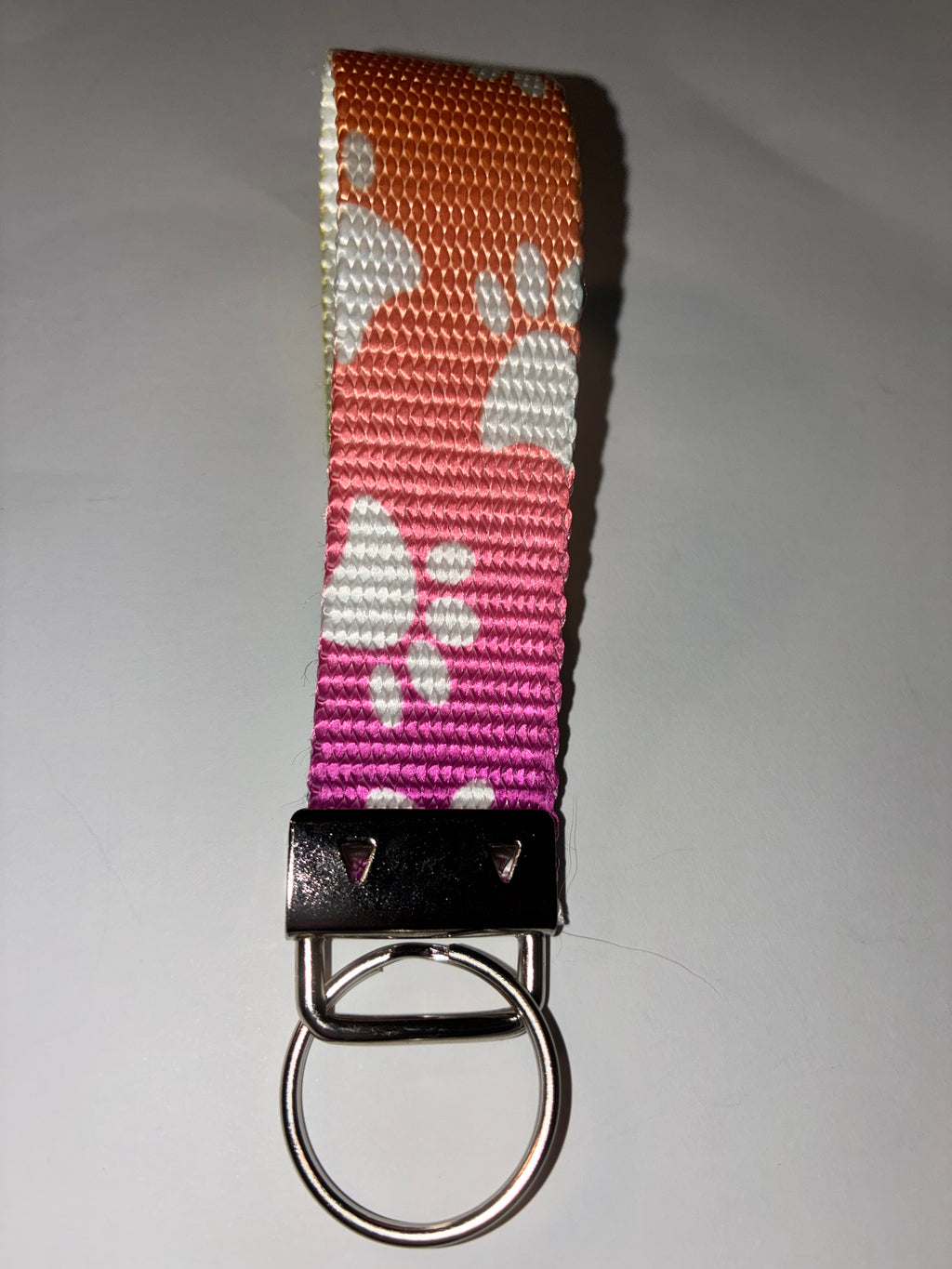 Multicolor Paw Print Wristlet Keychain