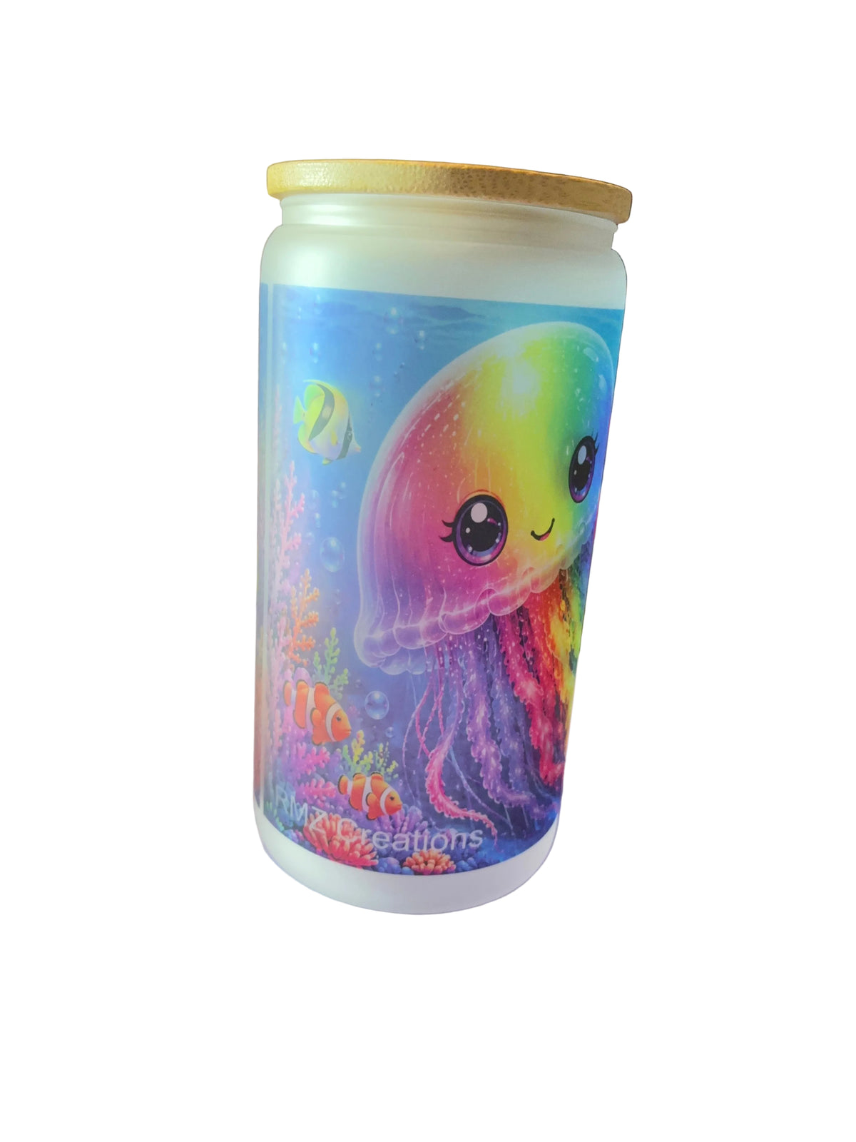Sweet Summer Days 16oz Glass Cup with Bamboo Lid and Straw
