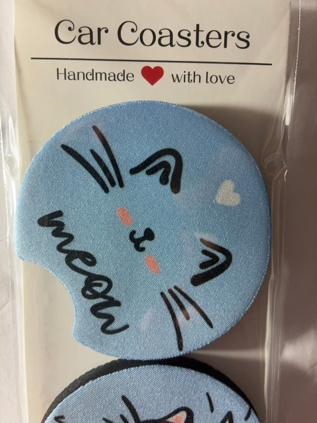 Cartoon cat car coasters ￼