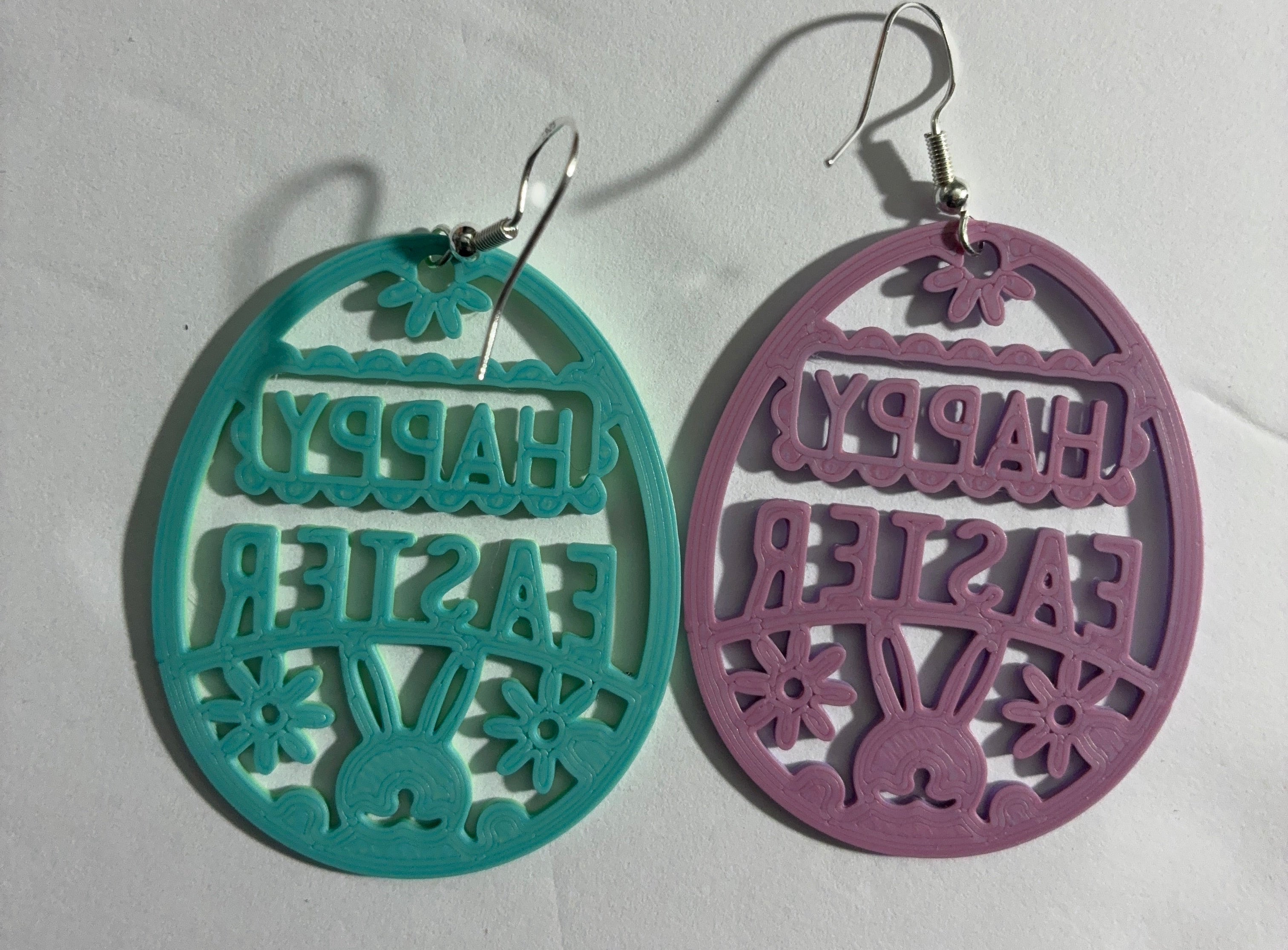 Easter Earrings 🐥 - Flower Bunny