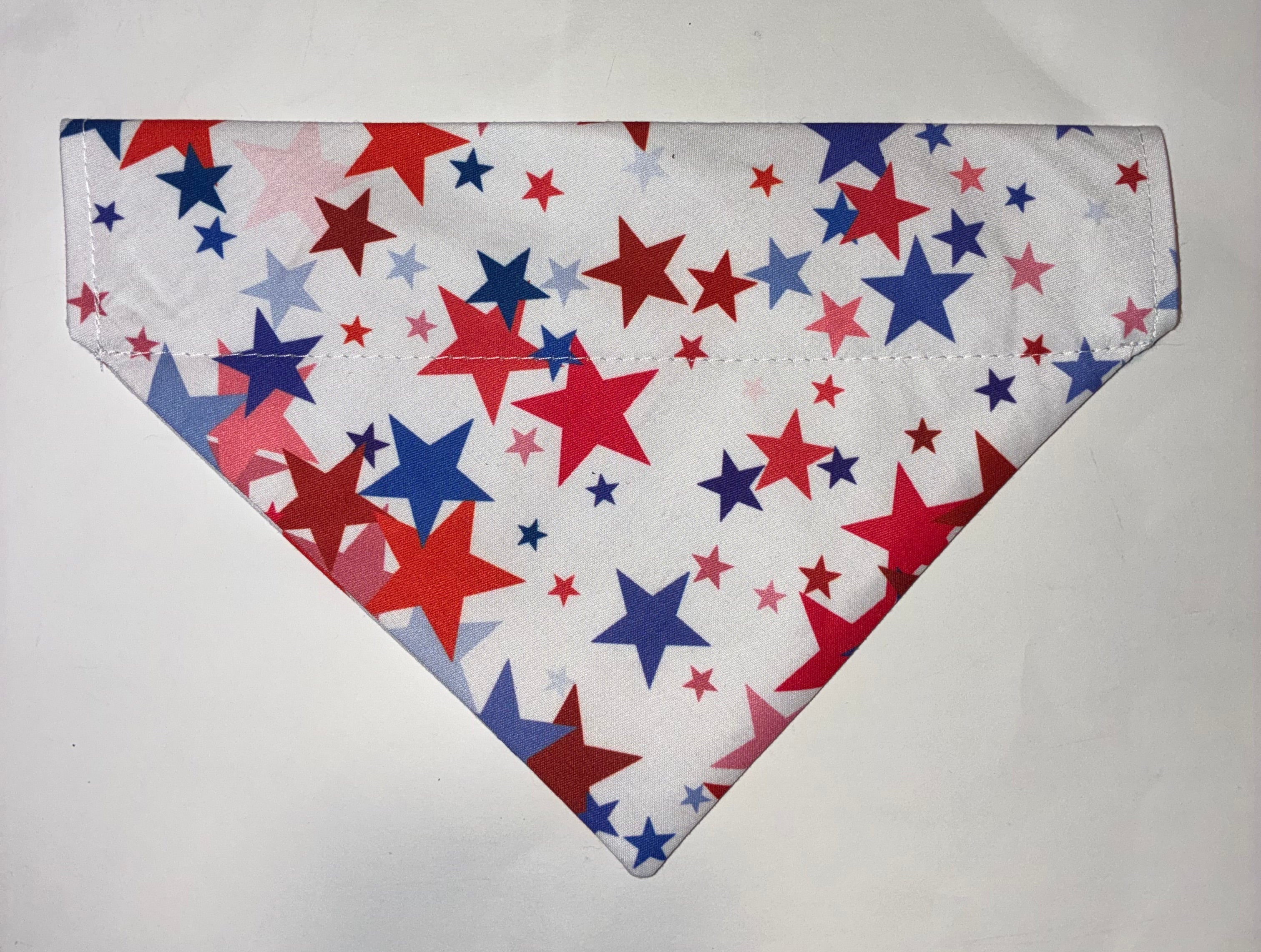Red, White and Blue Stars Pet Bandana - Size Medium