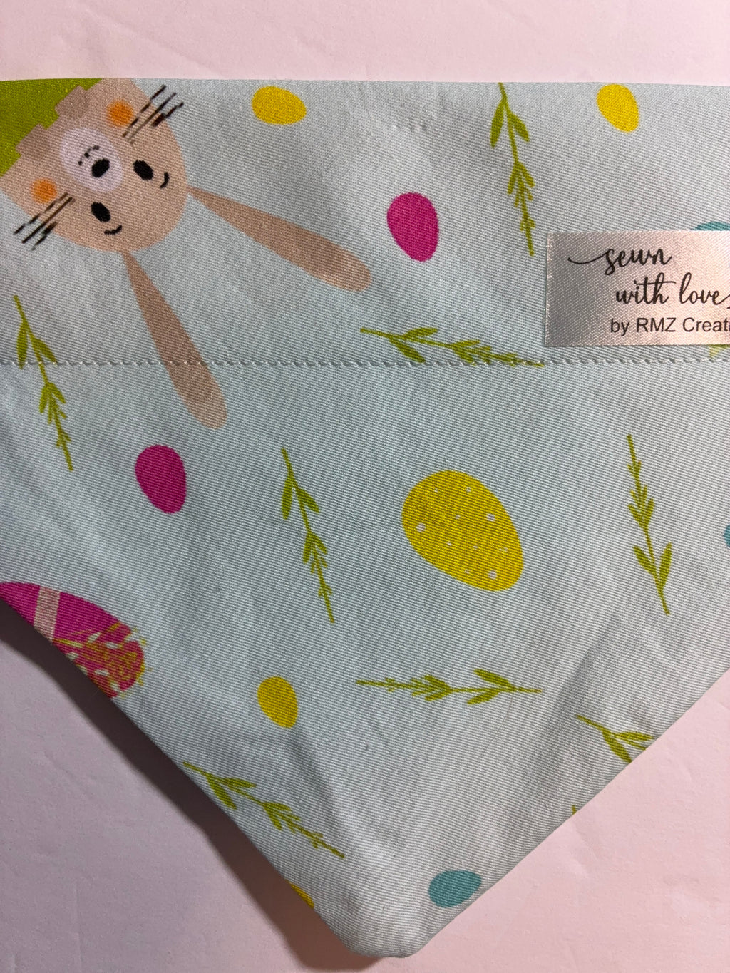 Easter Bunny and Egg Pet Bandana - Size Medium