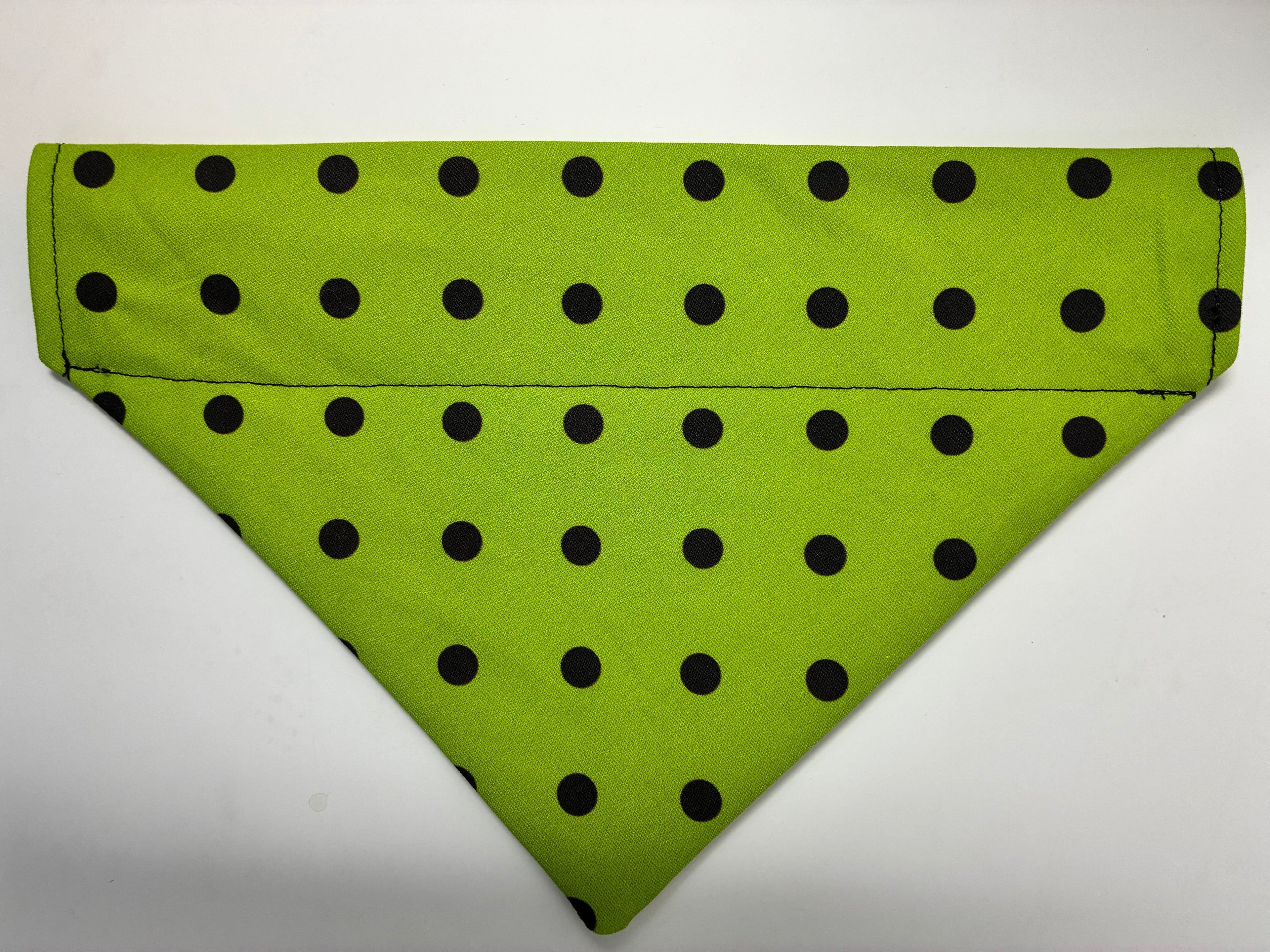 Green Polkadot Pet Bandana - Size Medium