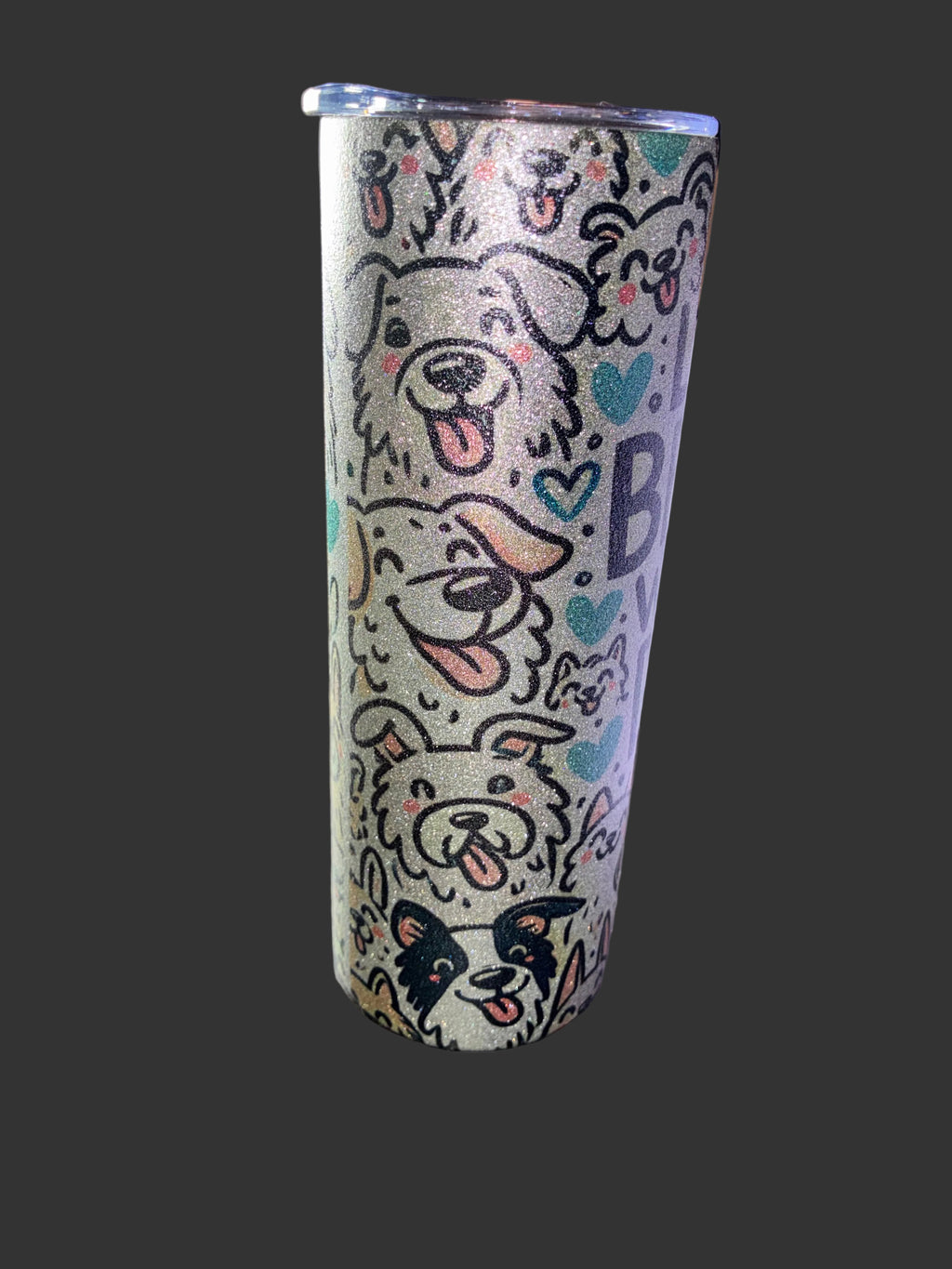 Dog Glitter Tumbler