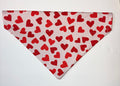 Valentine’s Day Heart Pet Bandana - 100% Cotton Fabric with Fusible Interfacing for Collars 1 Inch Wide - Perfect for Photos Walks or Gifting