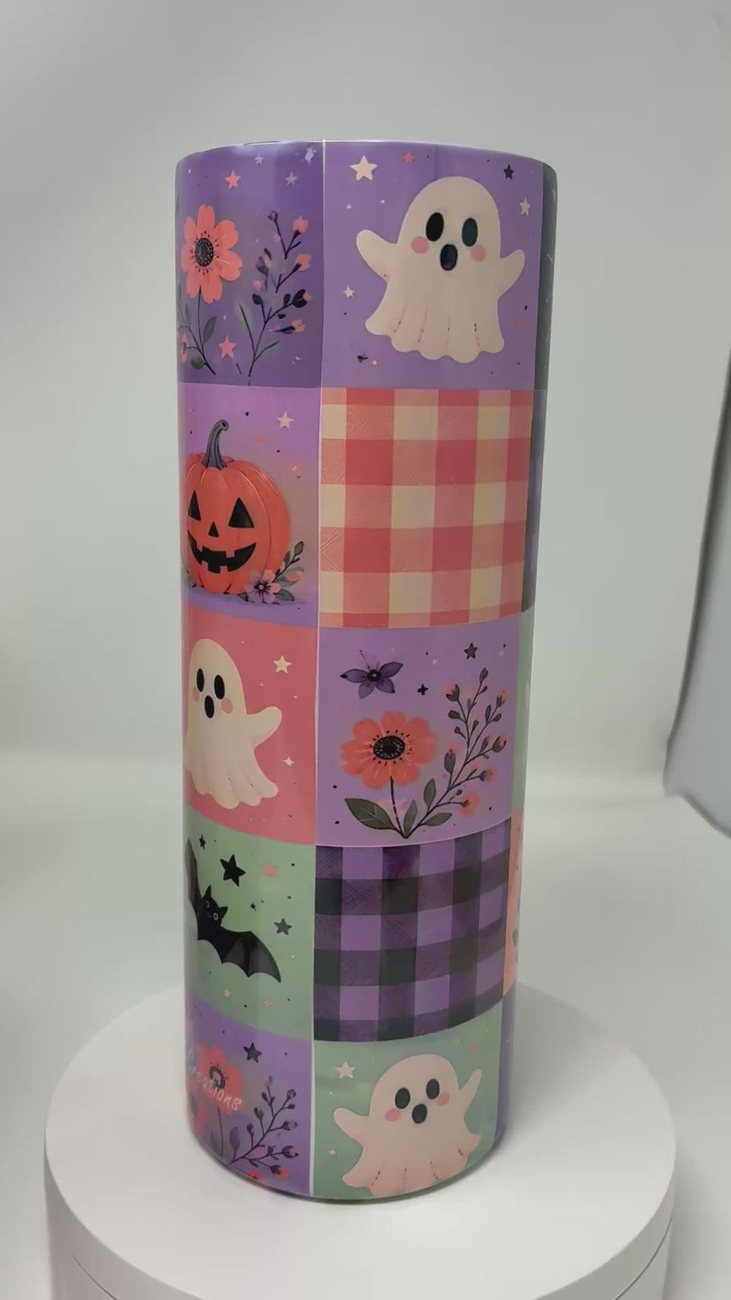 Pink Halloween 20 Oz Tumbler With Lid And Straw